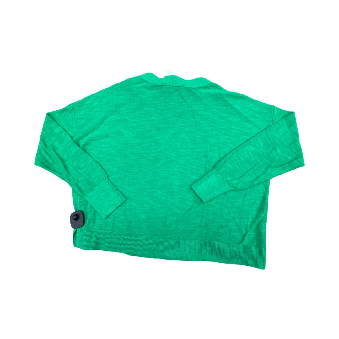Sweater Cardigan By Loft In Green, Size:L