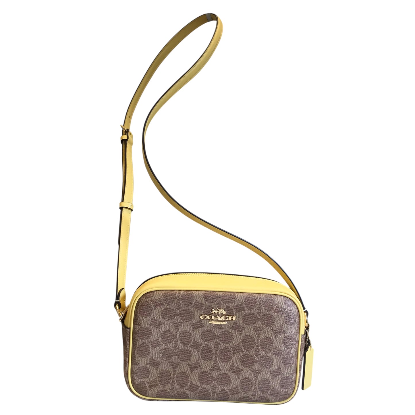 Crossbody Designer By Coach In Tan, Size:Medium