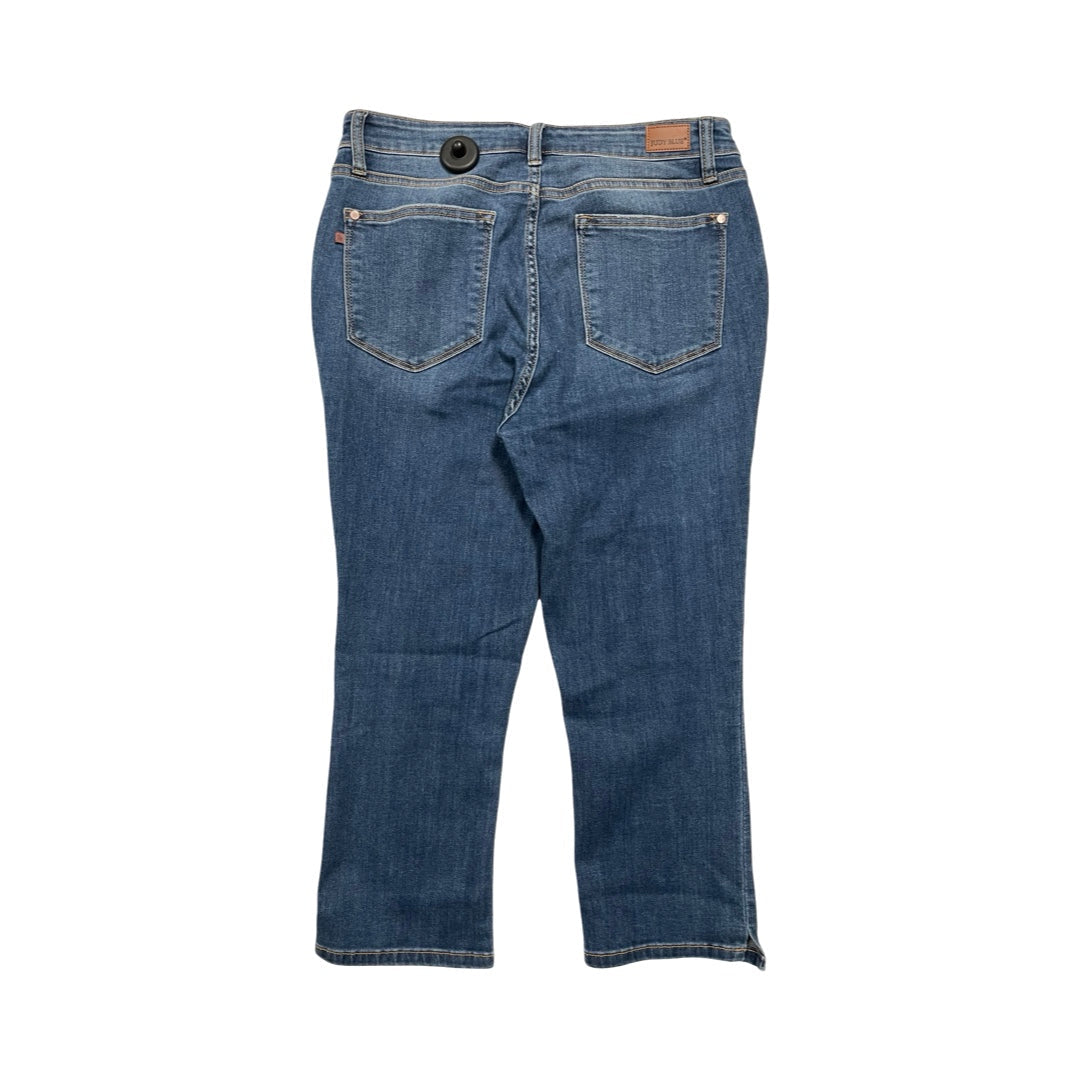 Jeans Cropped By Judy Blue In Blue Denim, Size:14