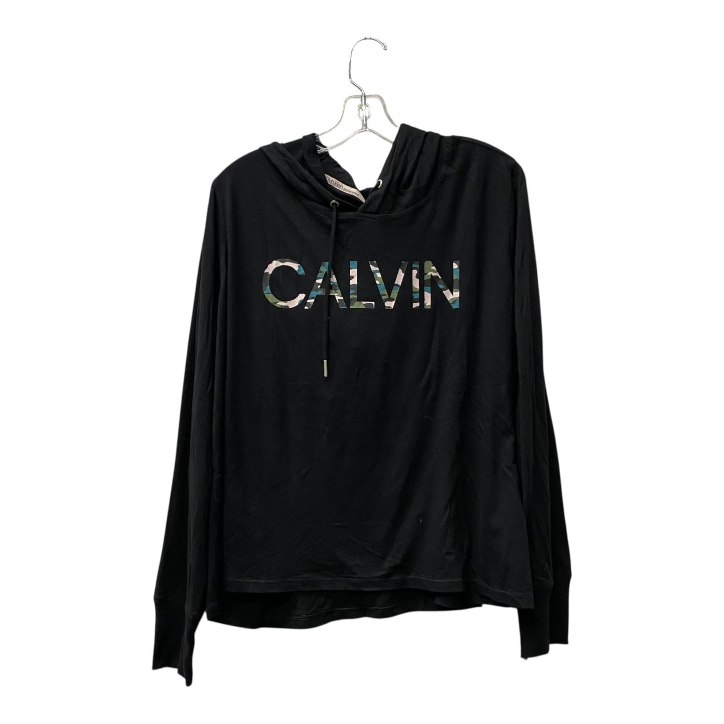 Athletic Sweatshirt Hoodie By Calvin Klein Performance In Black, Size:2X