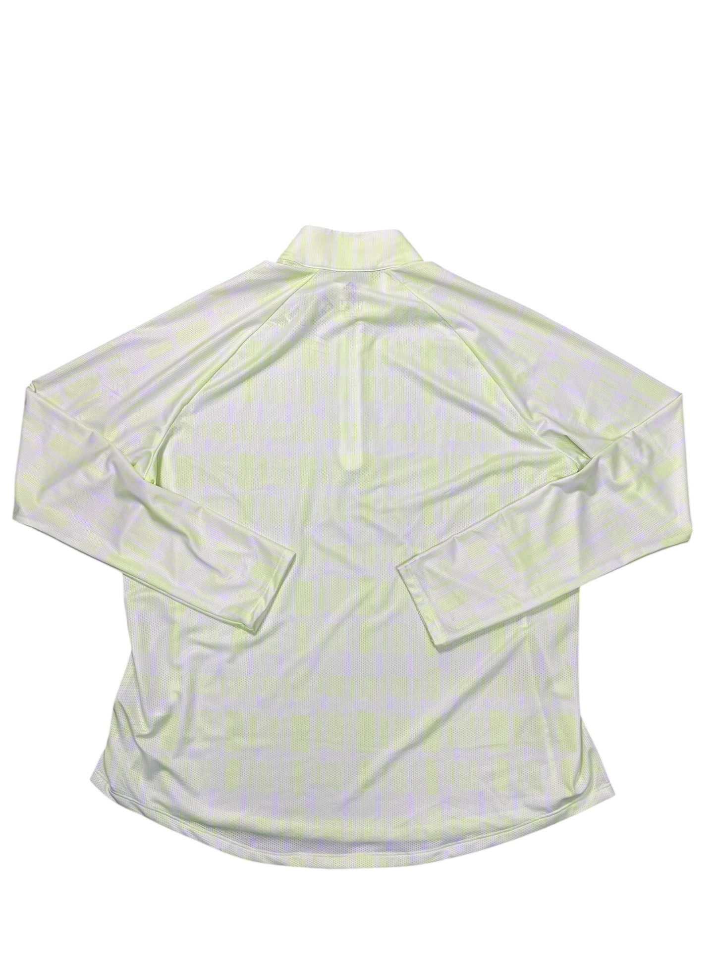 Athletic Top Ls Collar By Adidas In Chartreuse, Size:Xl