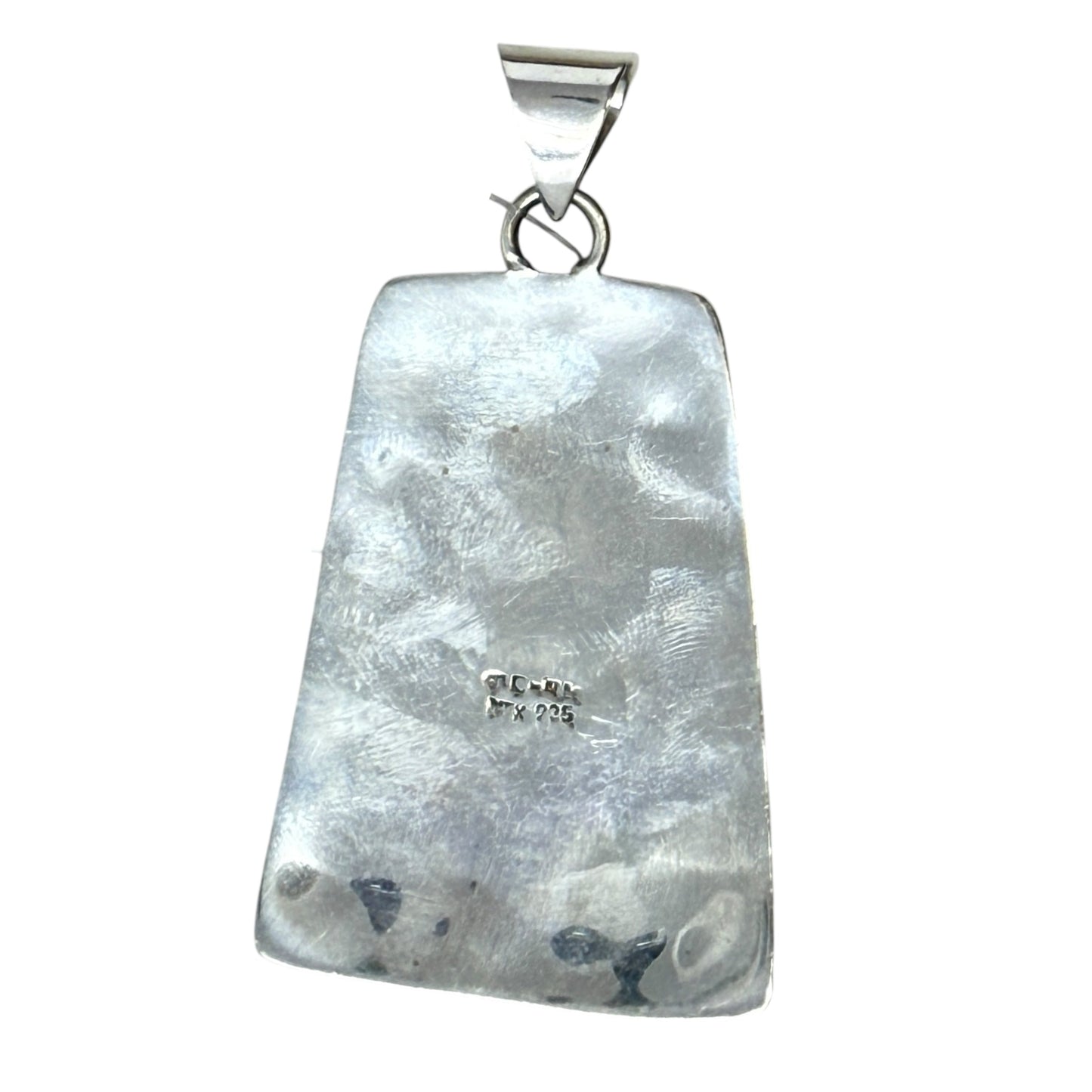 Sterling Silver Beautiful Beads & Stripes Geometric Pendant By Sergio’s Silver From Taxco