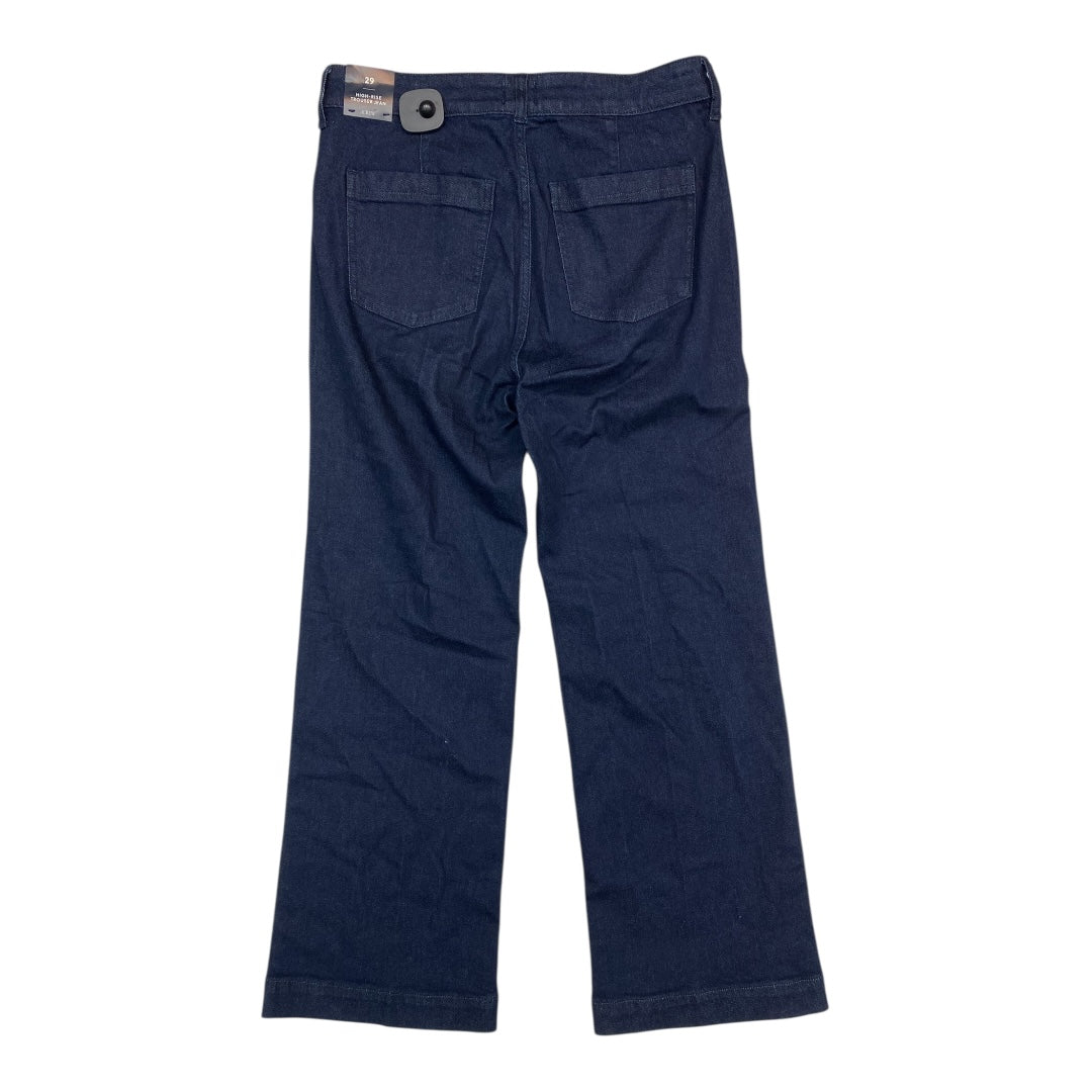 Jeans Wide Leg By J. Crew In Blue Denim, Size:8