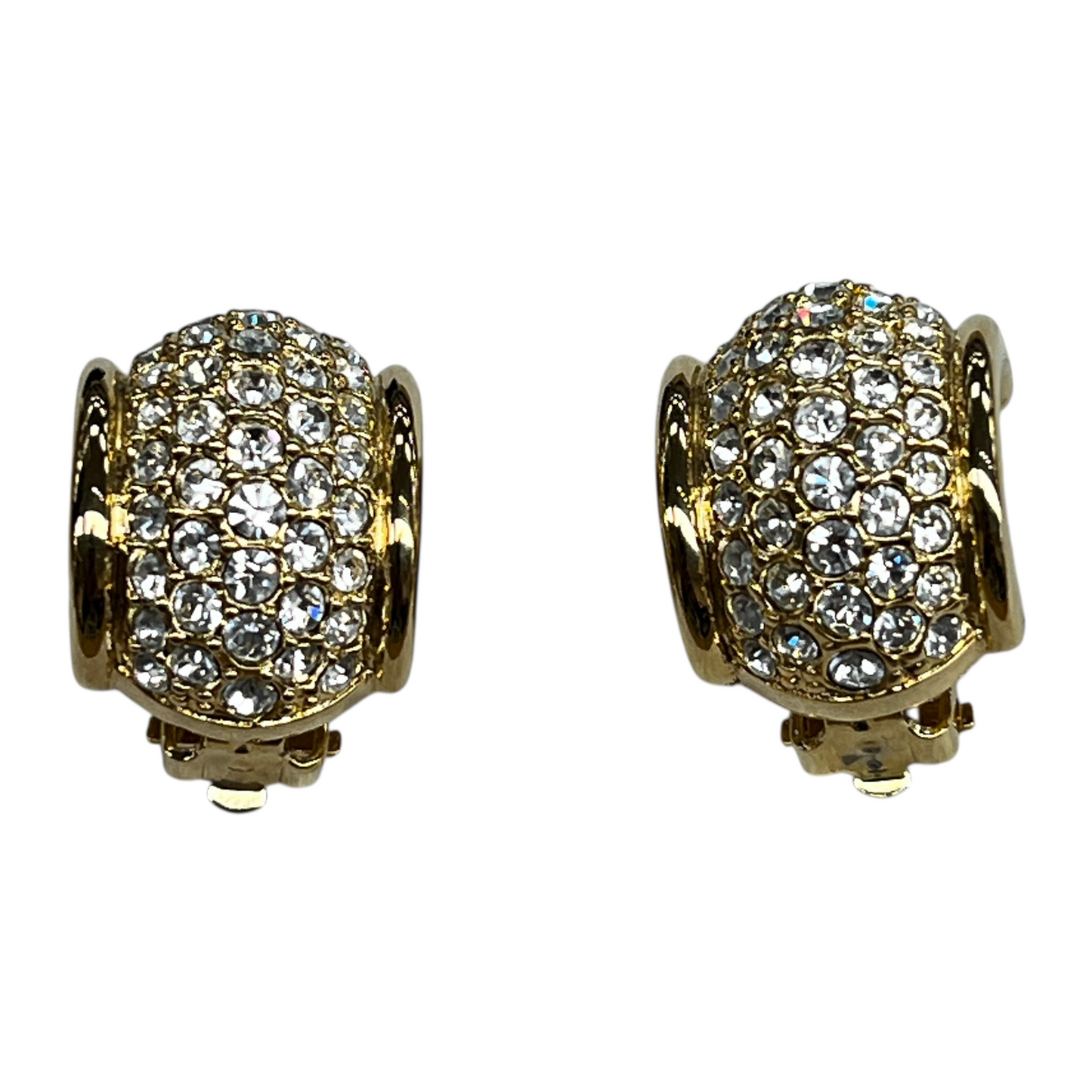 Earrings Designer By Swarovski In Gold