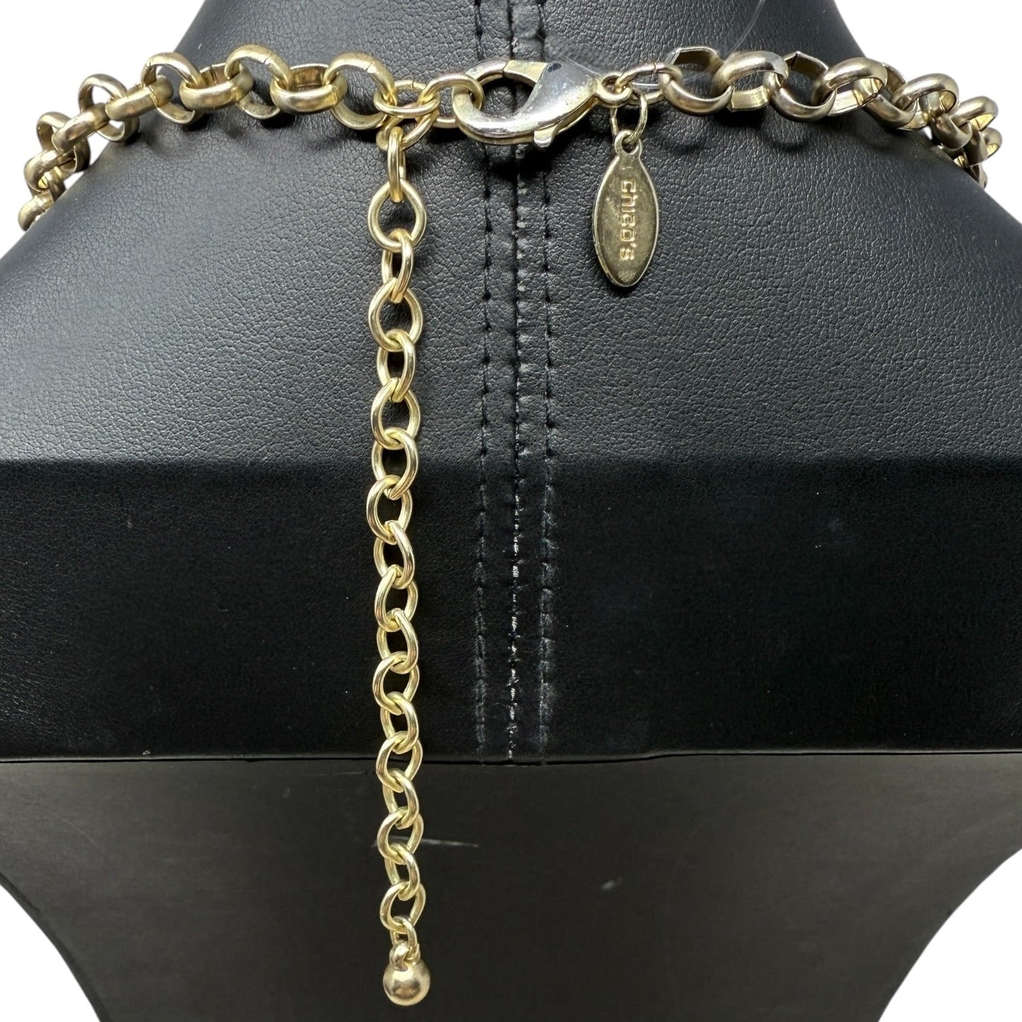 Gold Tone Multi Stone Statement Necklace By Chico’s