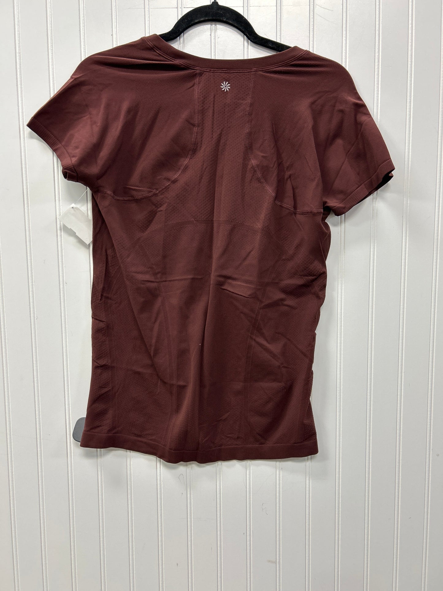 Athletic Top Ss By Athleta In Brown, Size:L