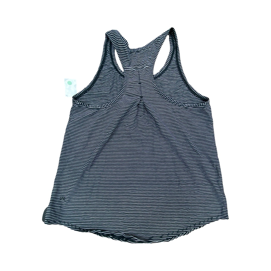 Athletic Tank Top By Lululemon In Striped Pattern, Size:M