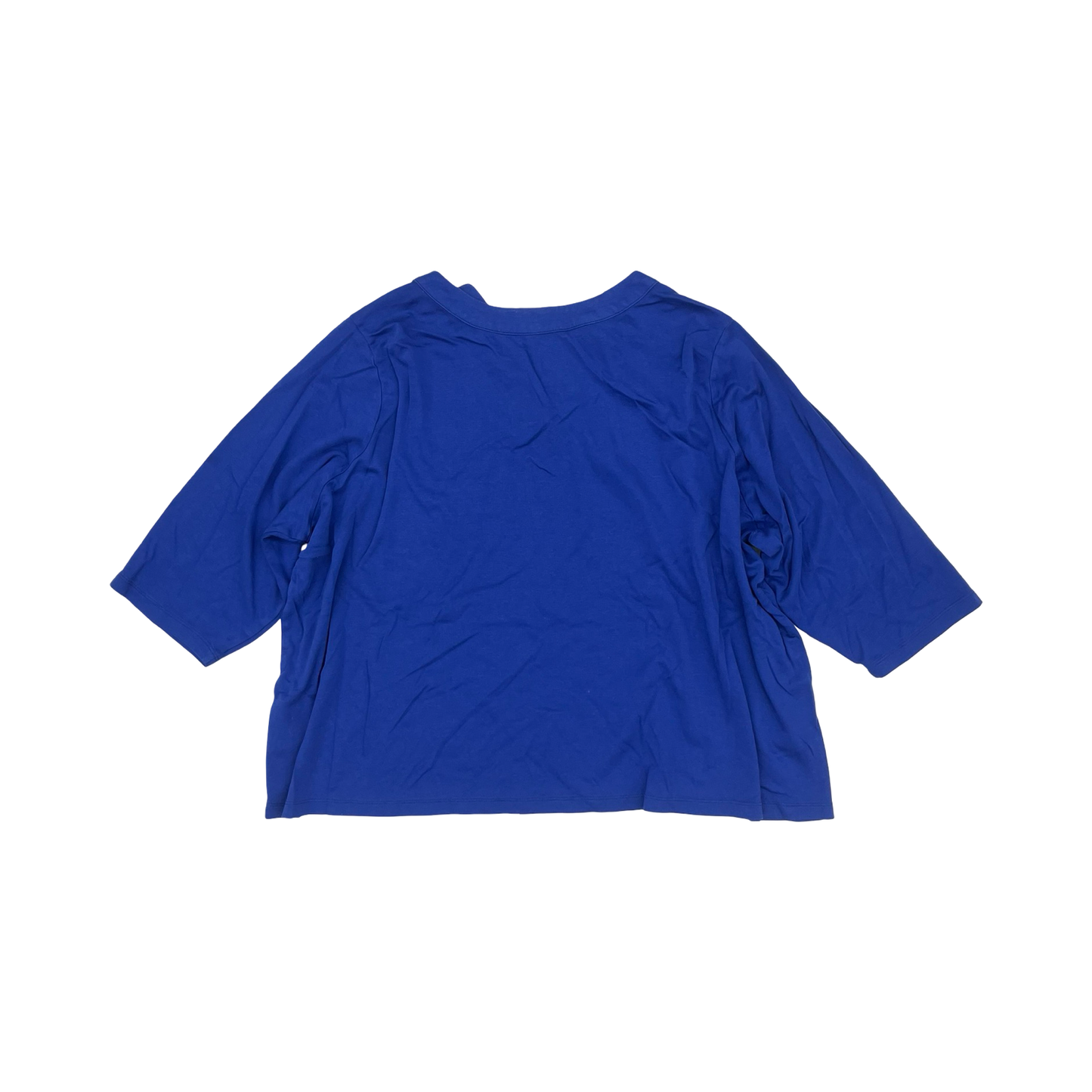 Top 3/4 Sleeve By Lands End In Blue, Size:3X