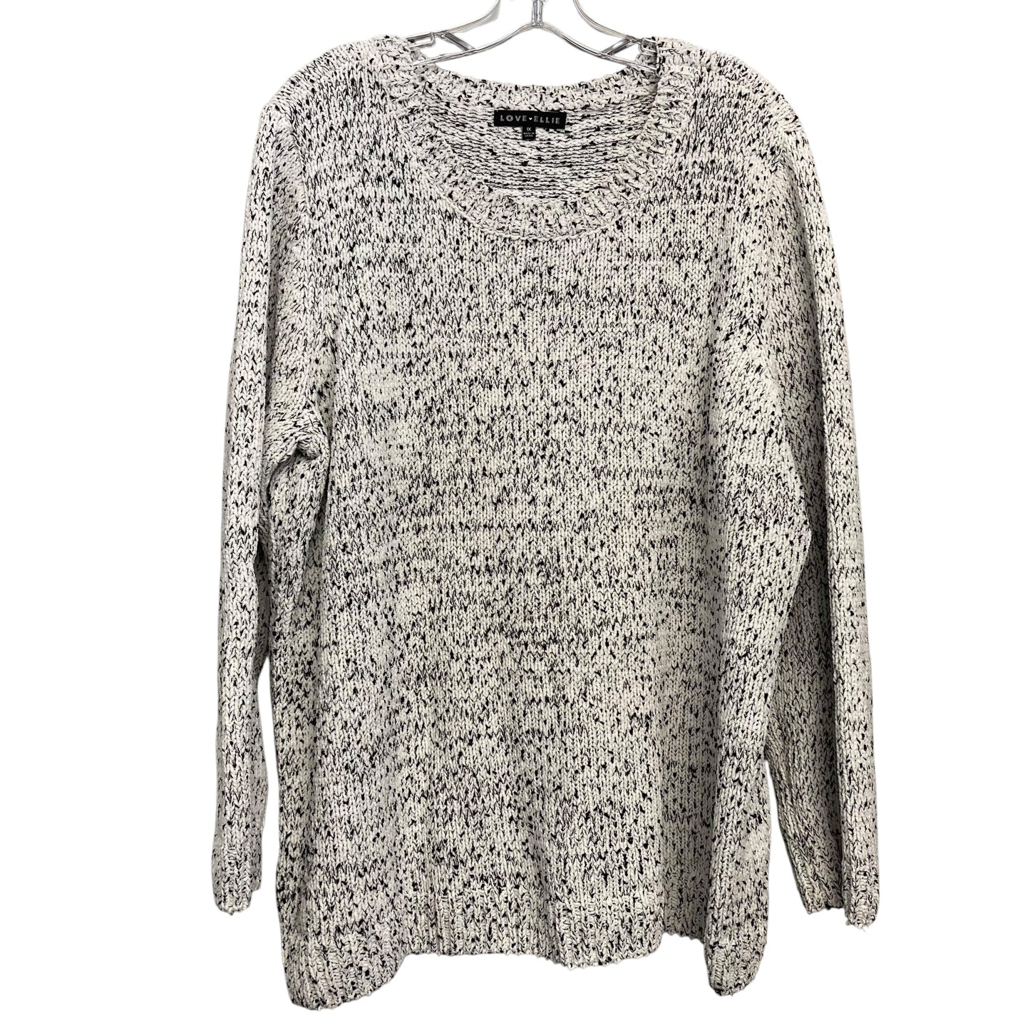 Sweater By Love Ellie In Black & White, Size:1X