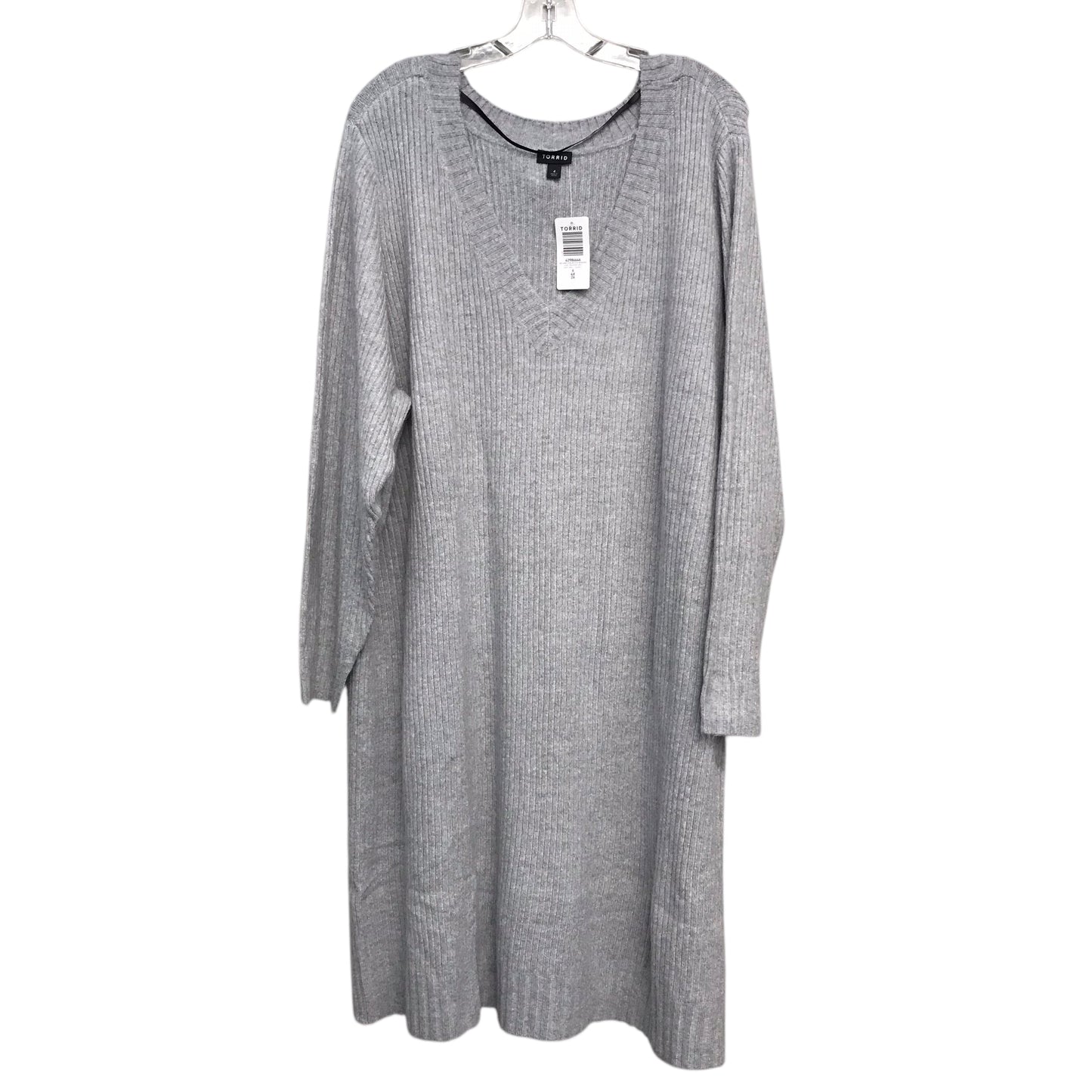 Dress Sweater By Torrid In Grey, Size:4X