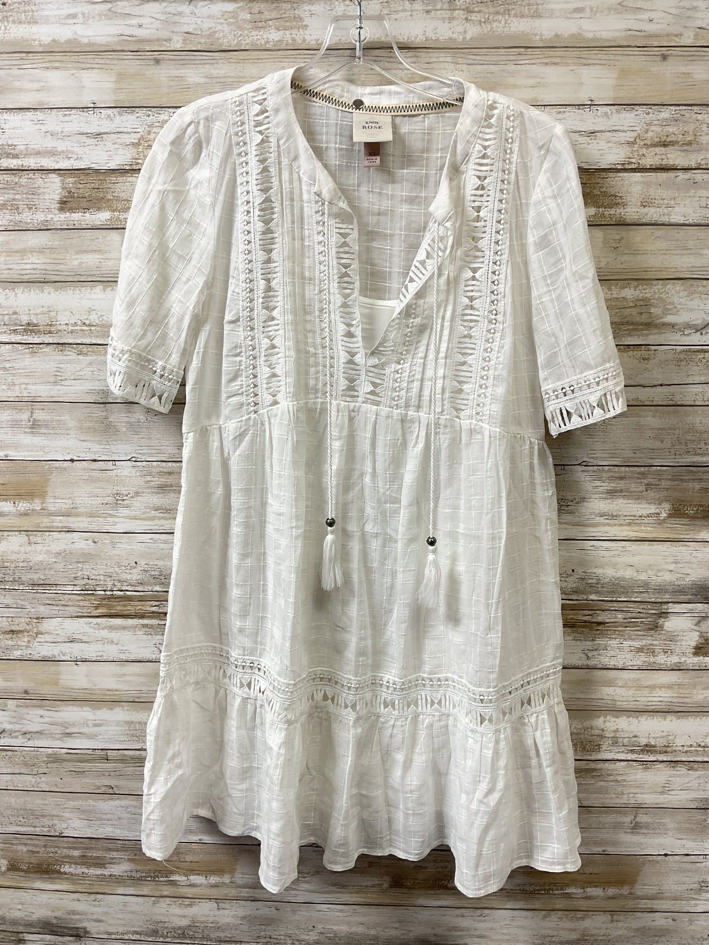 Dress Casual Short By Knox Rose In White, Size:Xs
