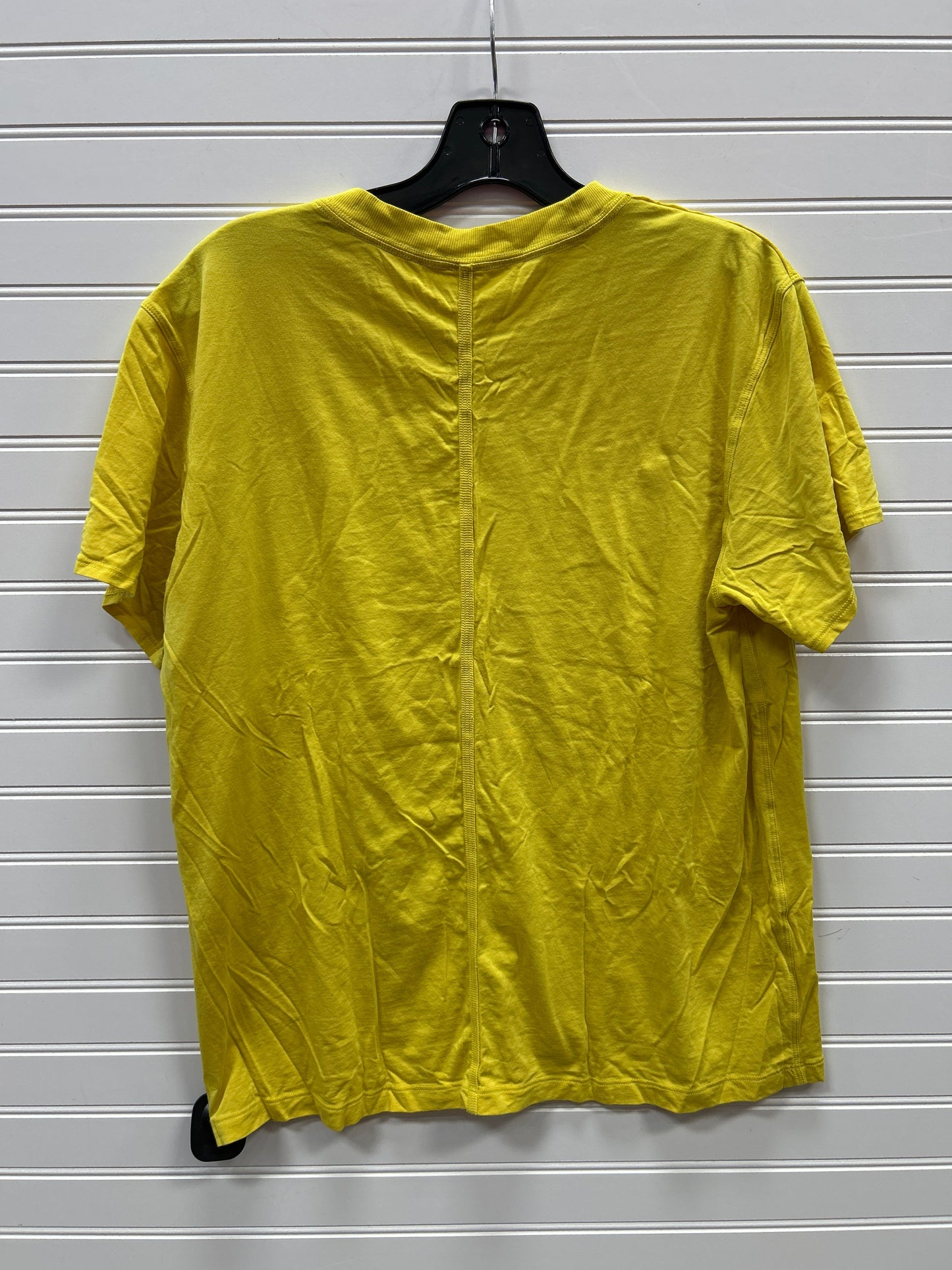 Athletic Top Ss By Lululemon In Yellow, Size:M