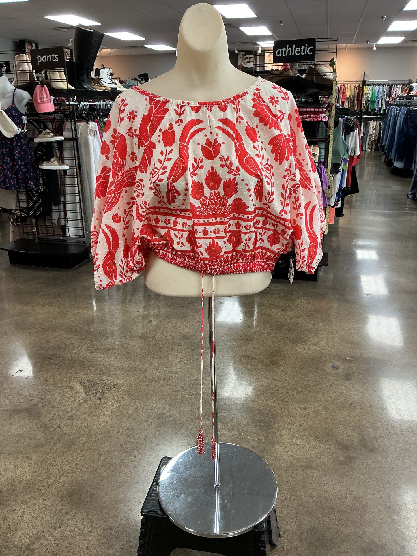 Top Ss By Farm Rio In Red & White, Size:M