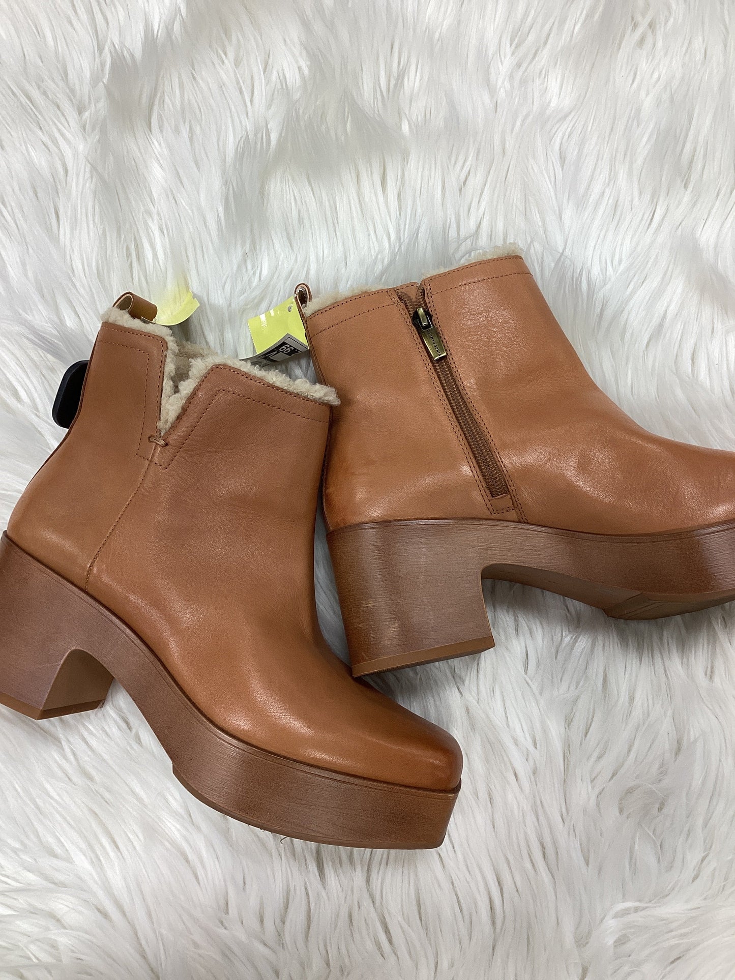 Boots Ankle Heels By Vince Camuto In Tan, Size:9