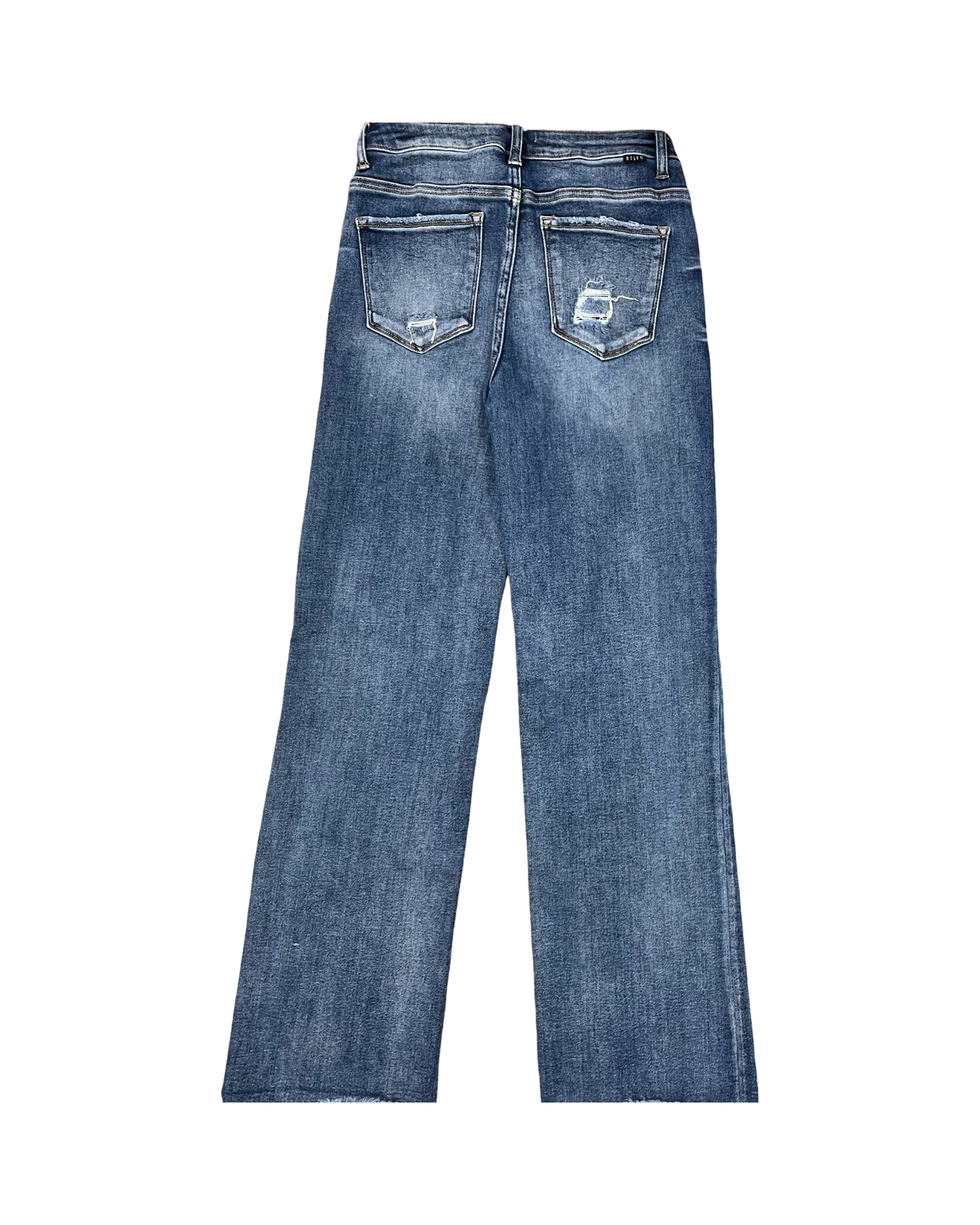 Jeans Straight By Risen In Blue Denim, Size:4