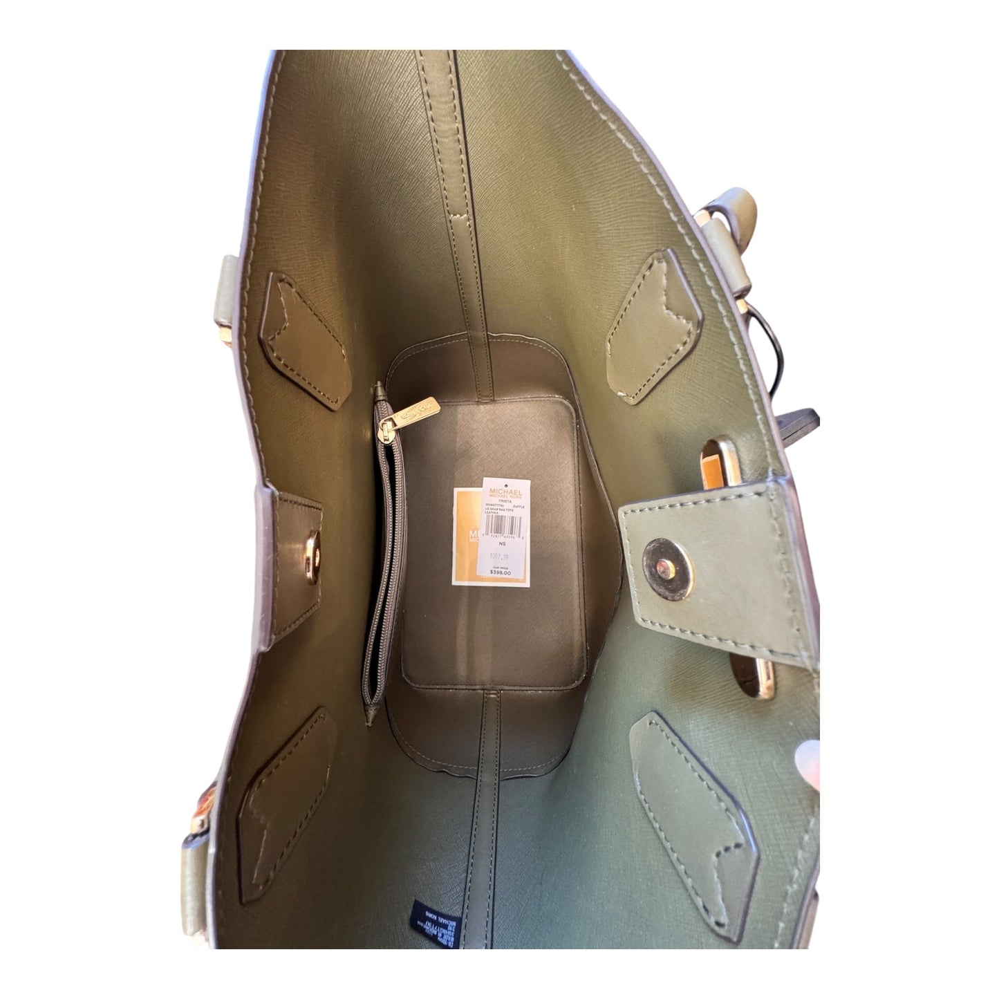 Handbag Designer By Michael Kors In Green, Size:Large