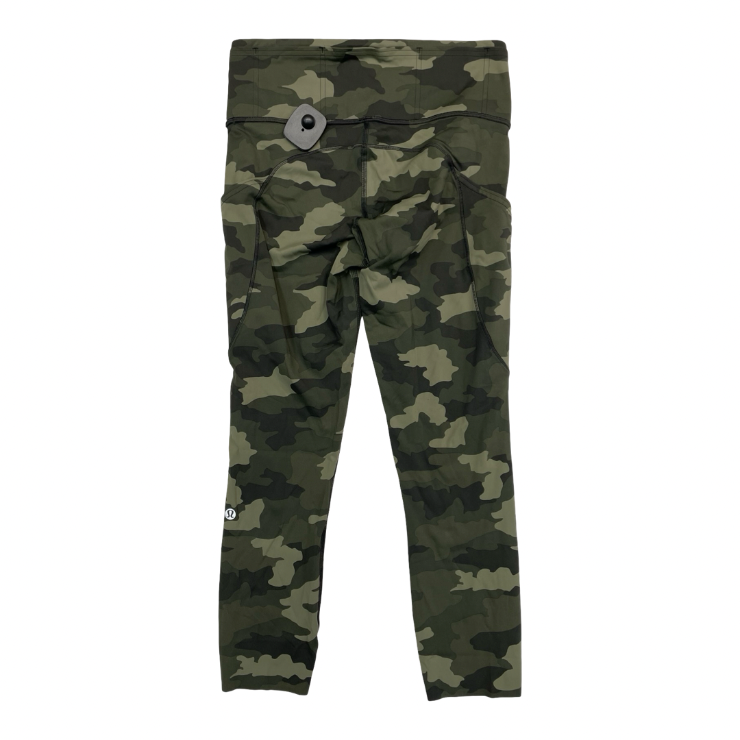 Athletic Capris By Lululemon In Camouflage Print, Size:6