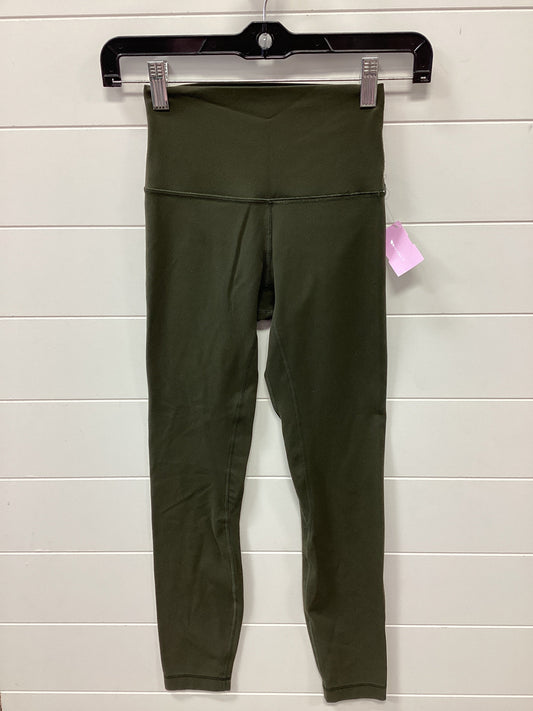 Athletic Leggings Capris By Lululemon In Green, Size:2