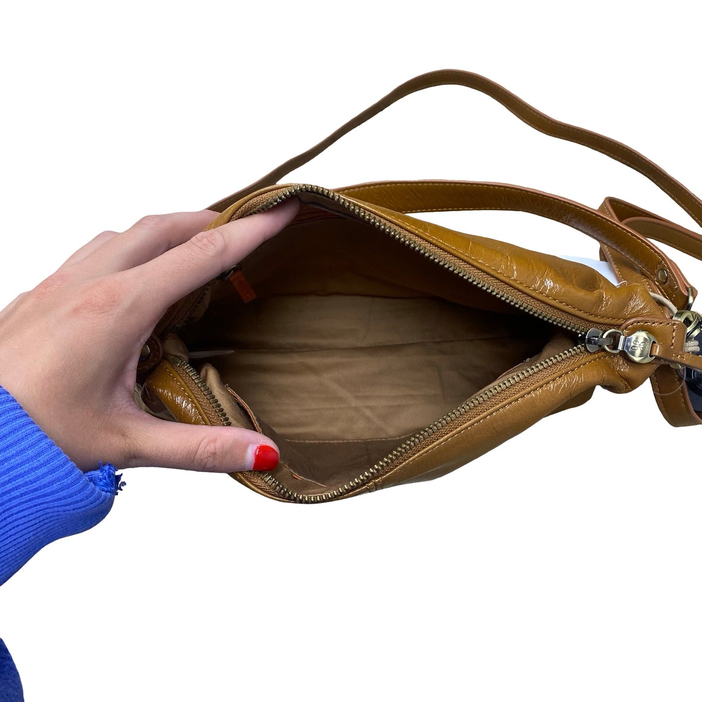 Handbag Leather By Hobo Intl In Brown, Size:Medium