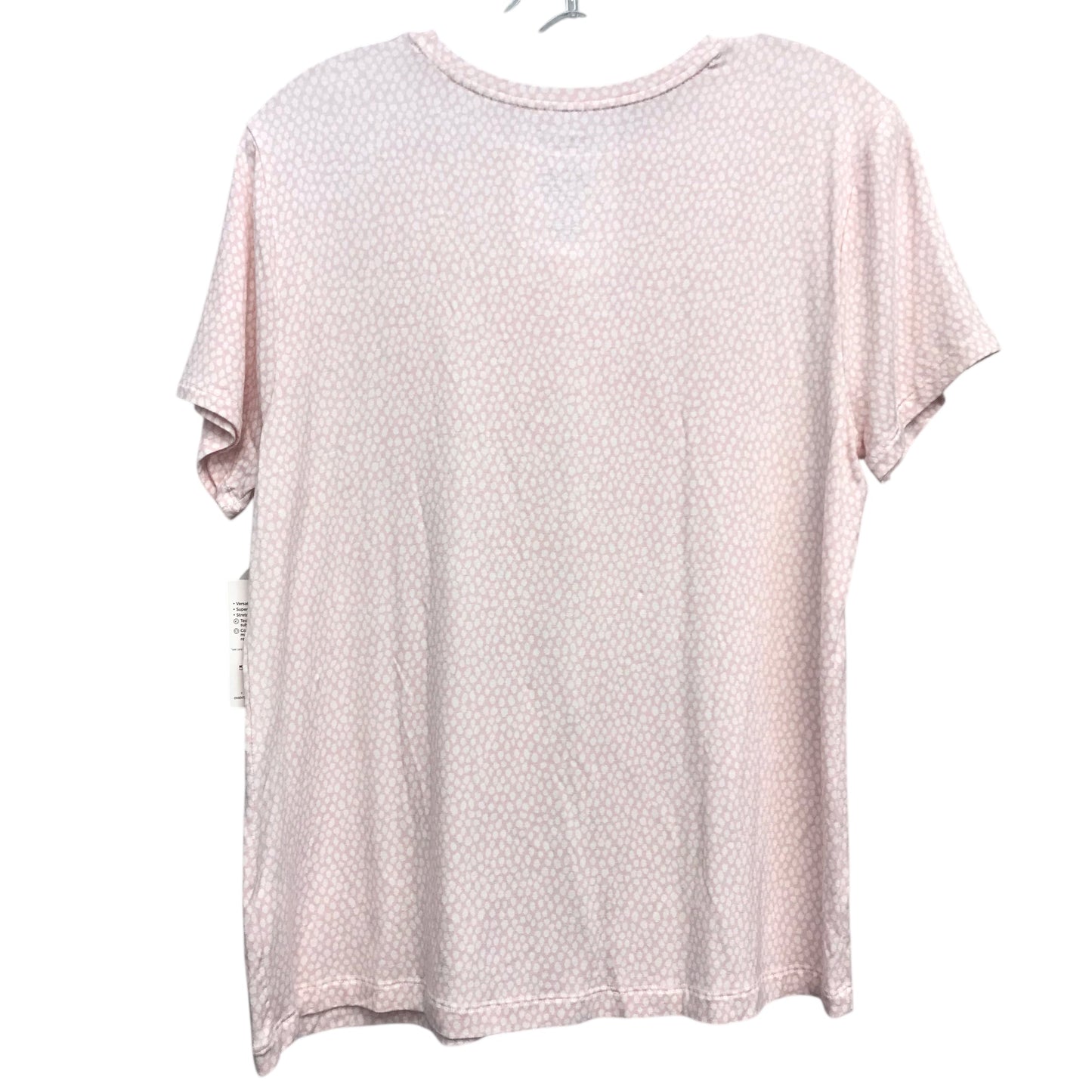 Top Ss Basic By Nine West In Pink & White, Size:L