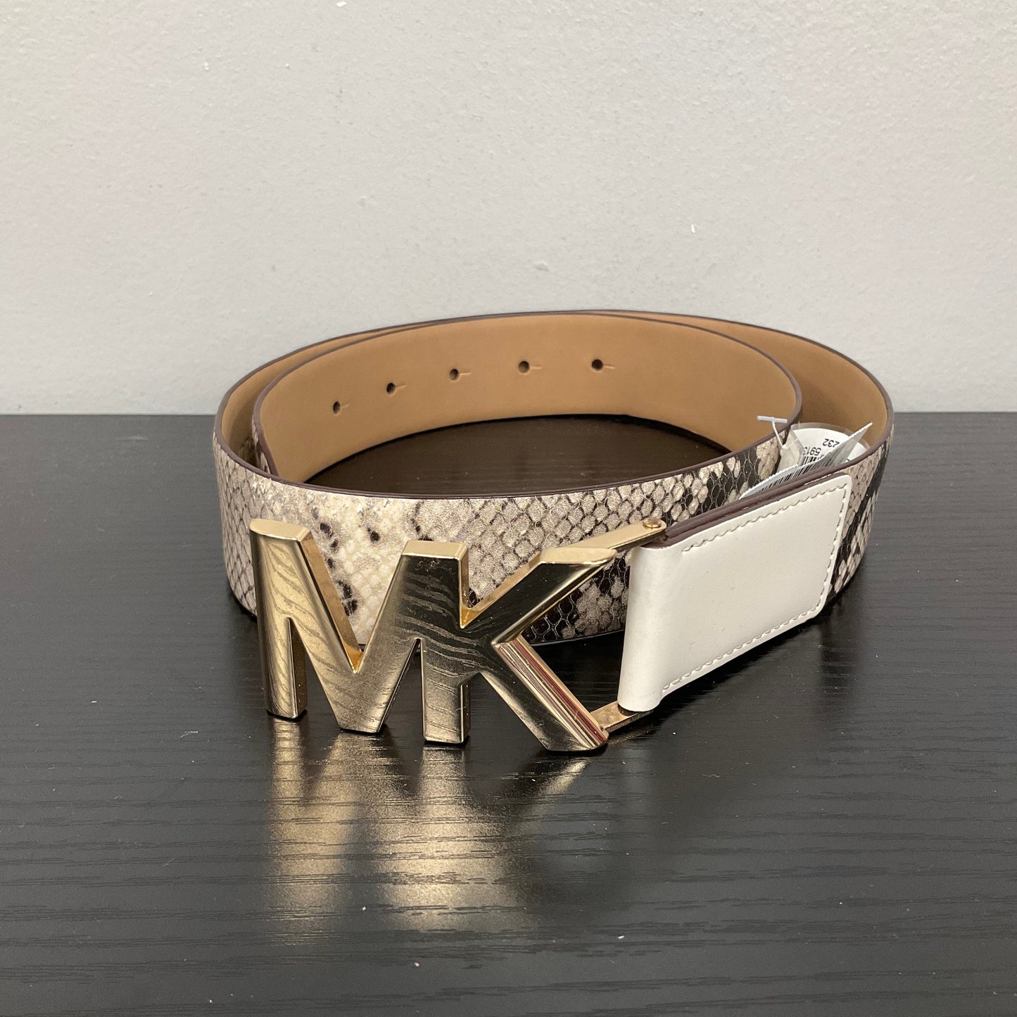 BELT DESIGNER by MICHAEL KORS In SNAKESKIN PRINT, Size: SMALL