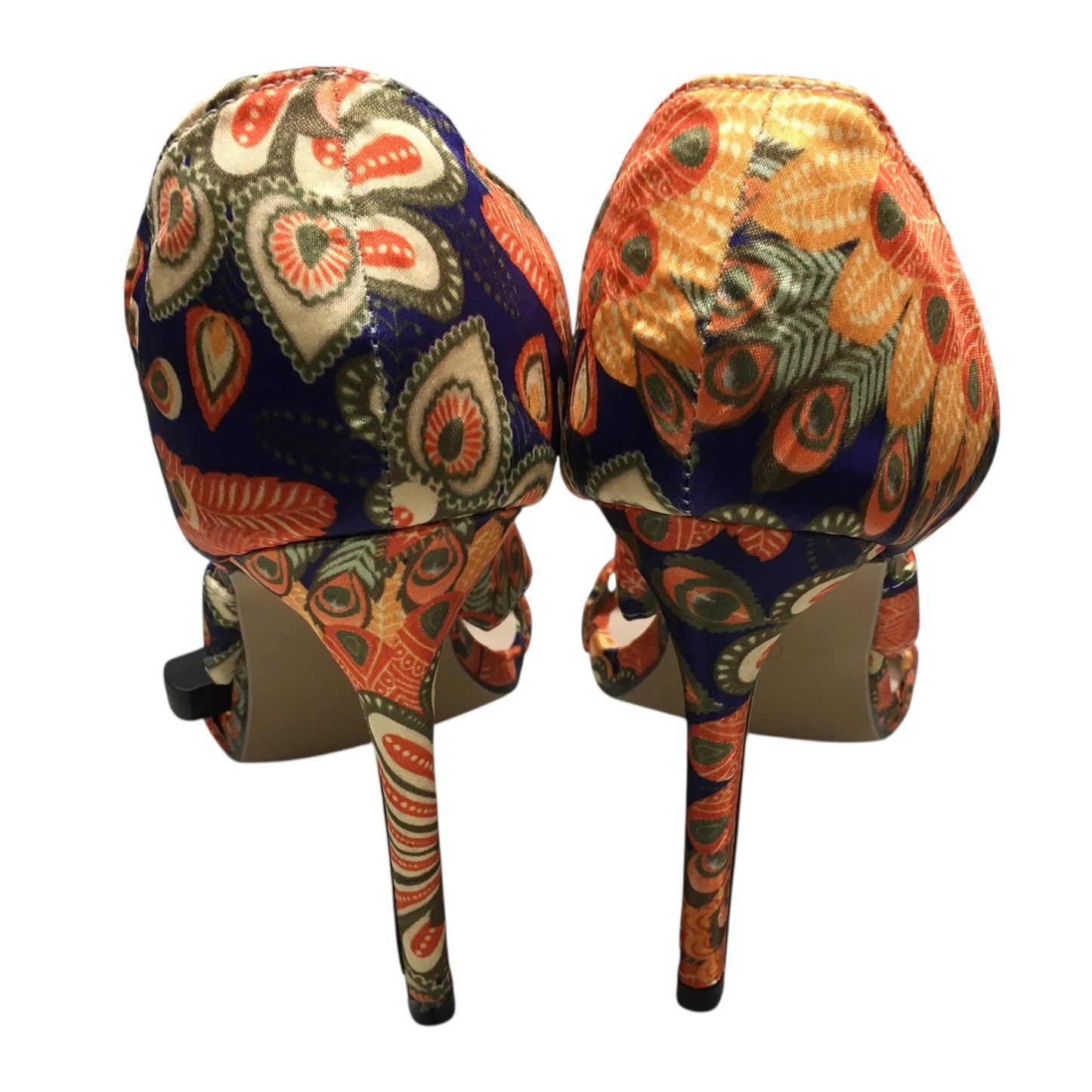 Sandals Heels Stiletto By Cn Chicme In Orange, Size:10.5