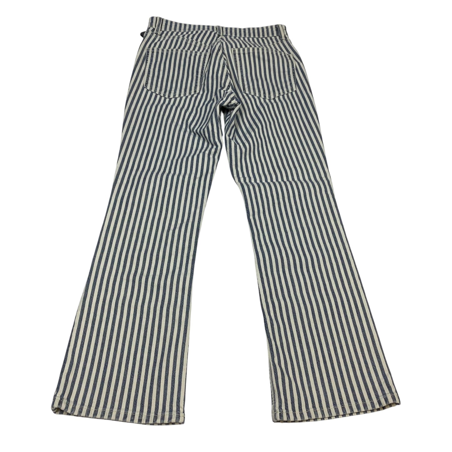 Jeans Straight By Zara In Blue & White, Size:4