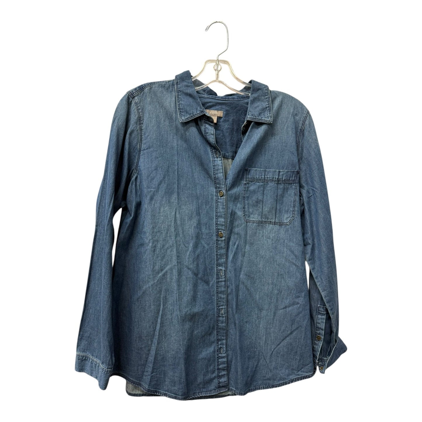 Top Ls By J. Jill In Blue Denim, Size:S