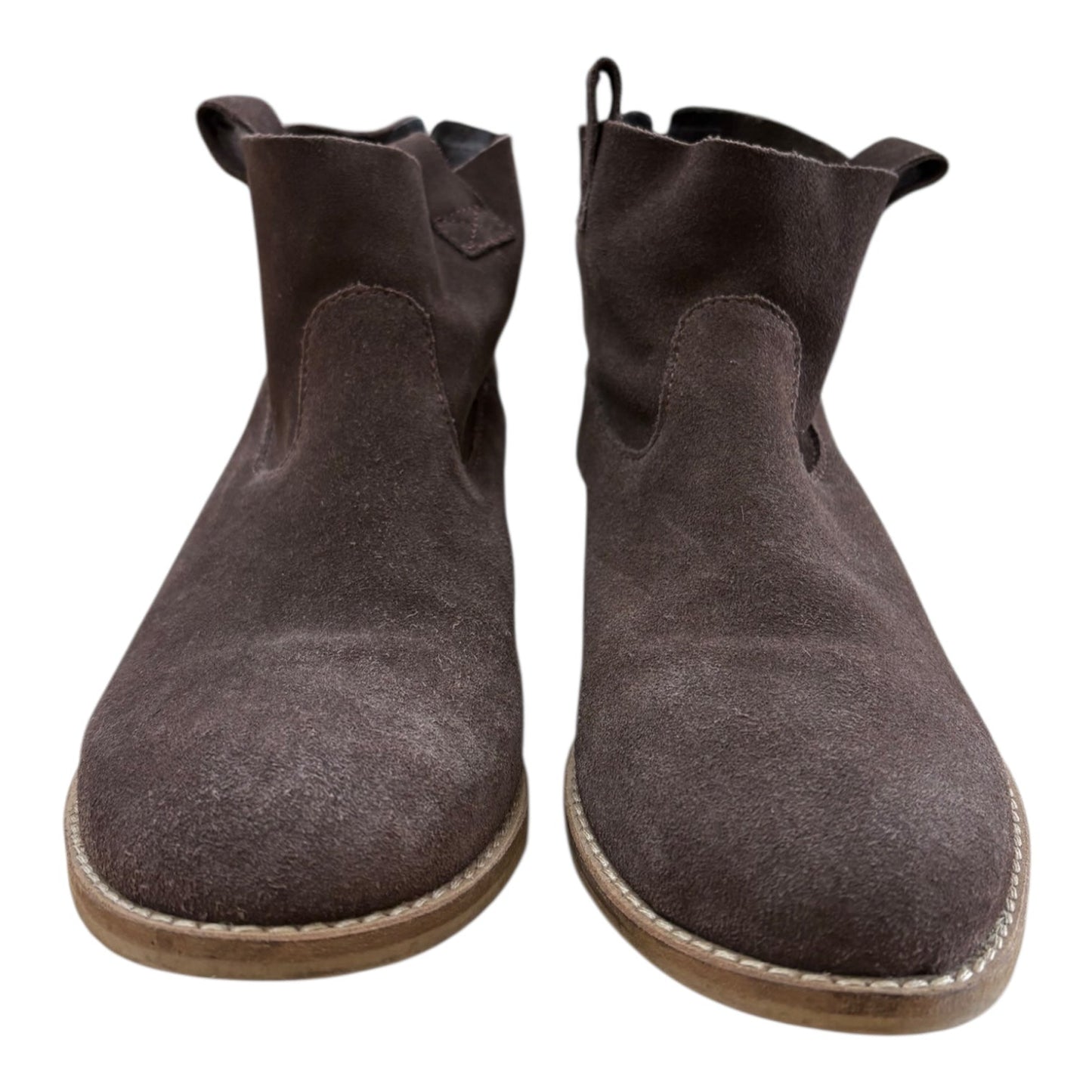 Boots Ankle Flats By Clothes Mentor In Brown, Size:9