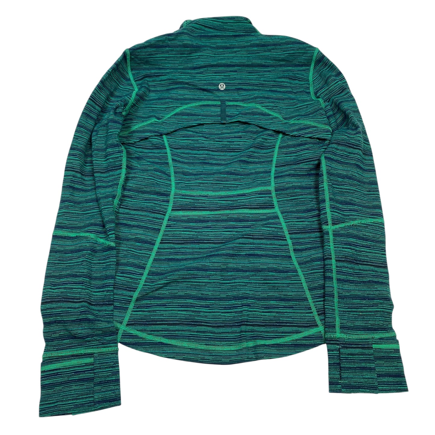 Athletic Jacket By Lululemon In Blue & Green, Size:M