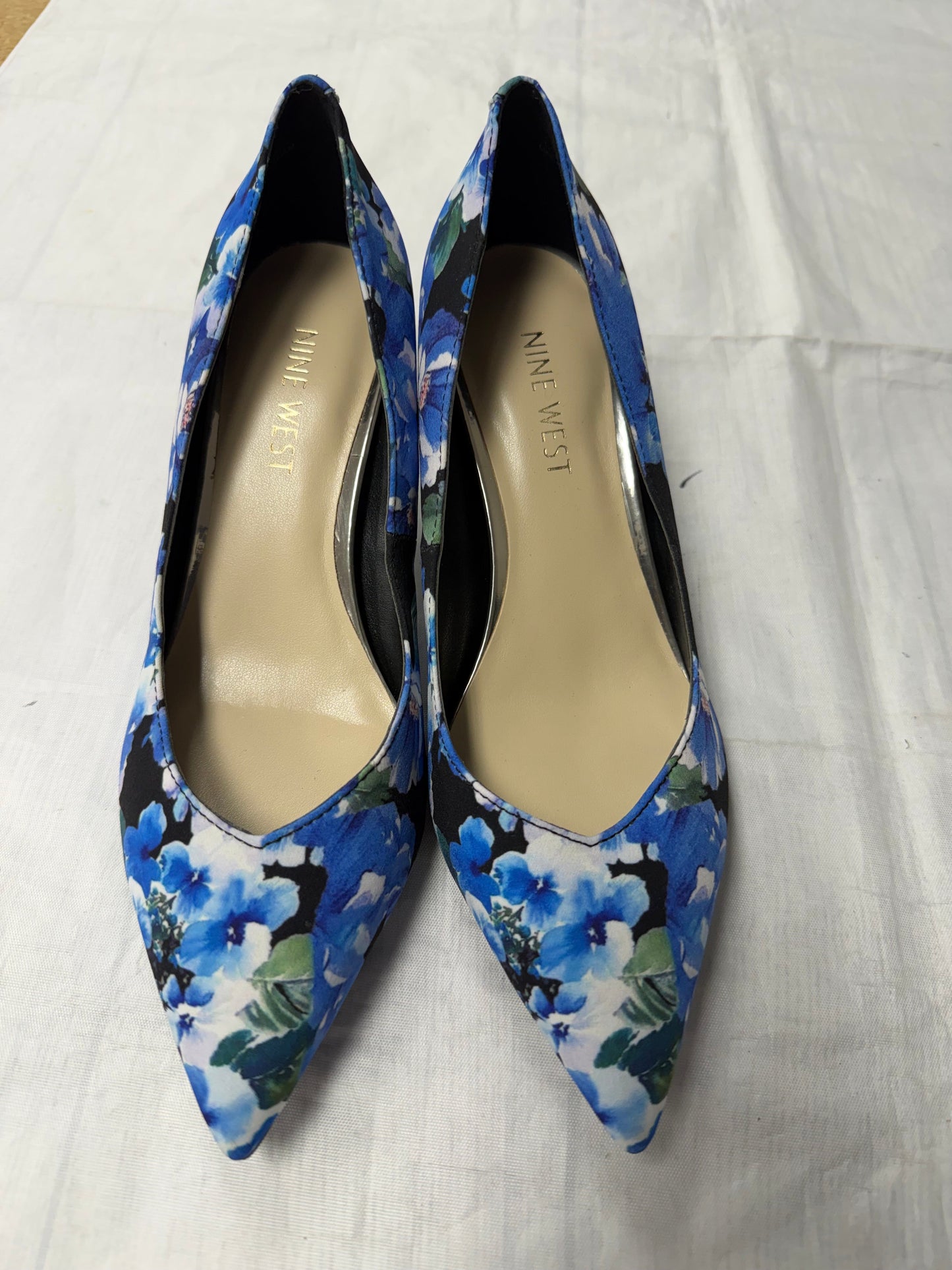 Shoes Heels Kitten By Nine West In Blue, Size:5