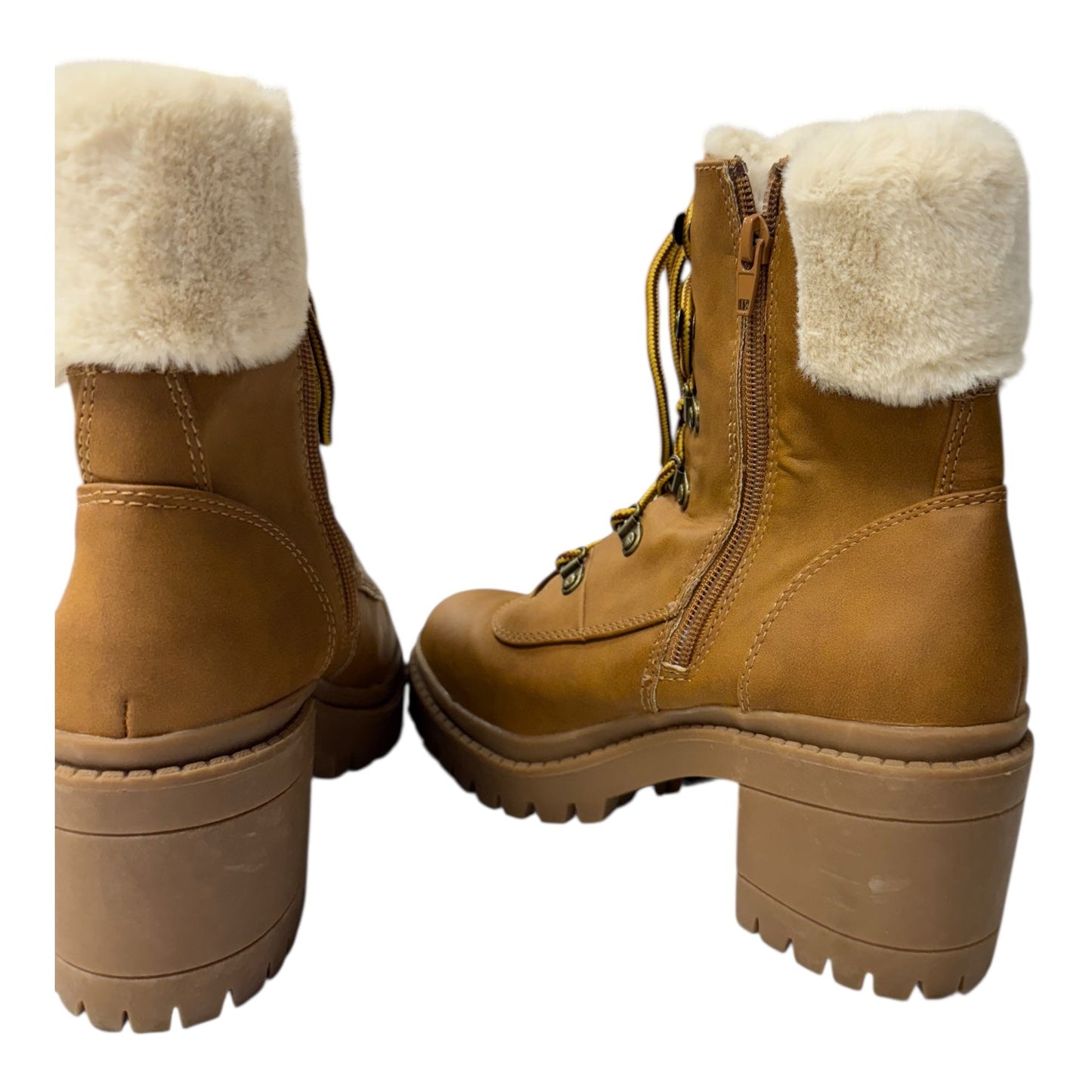 Boots Ankle Heels By Cme In Brown, Size:8