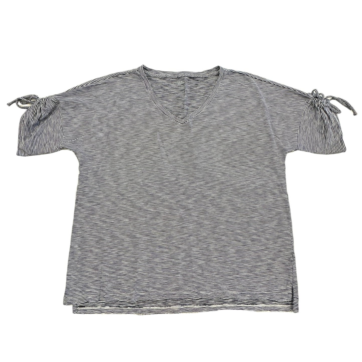 Top Ss Basic By Talbots In Black & White, Size:2X