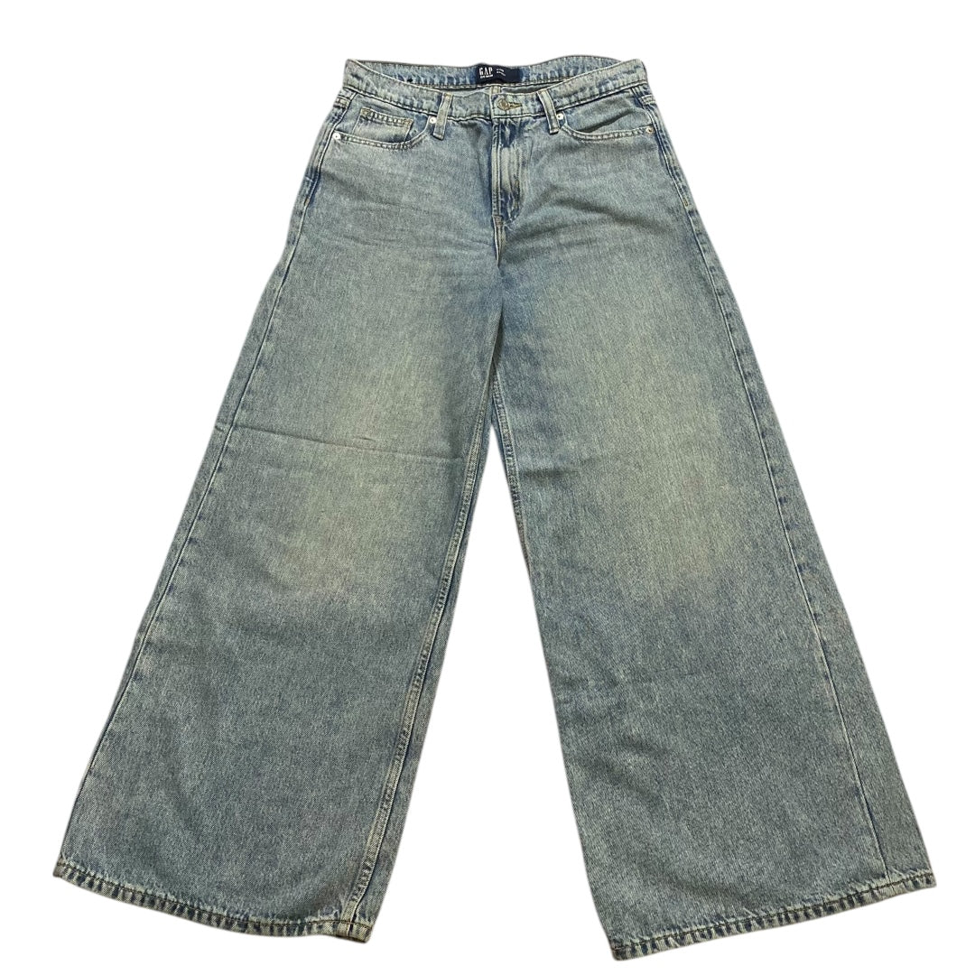 Jeans Wide Leg By Gap In Blue Denim, Size:4
