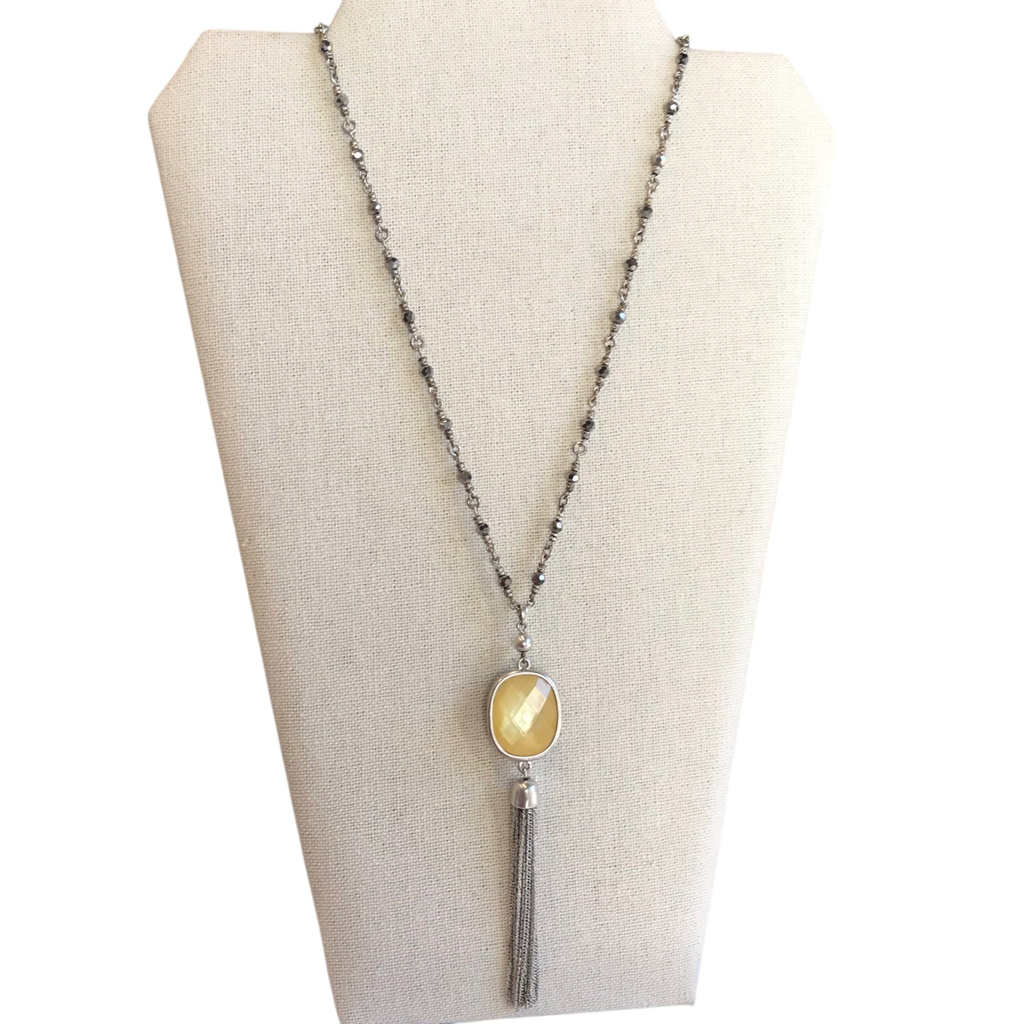 Necklace Charm By Lucky Brand In Silver & Yellow