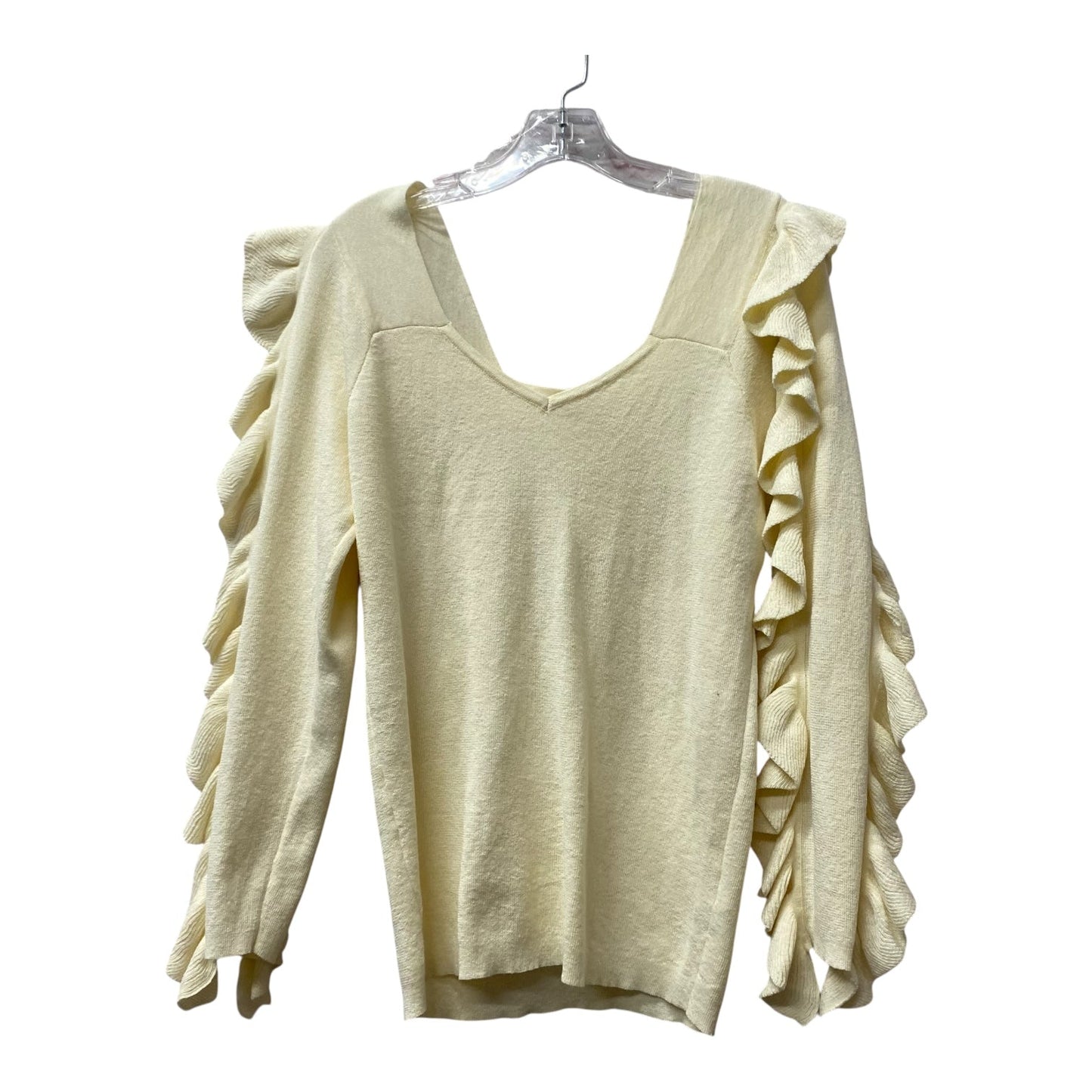 Sweater By hedges In Cream, Size:1X