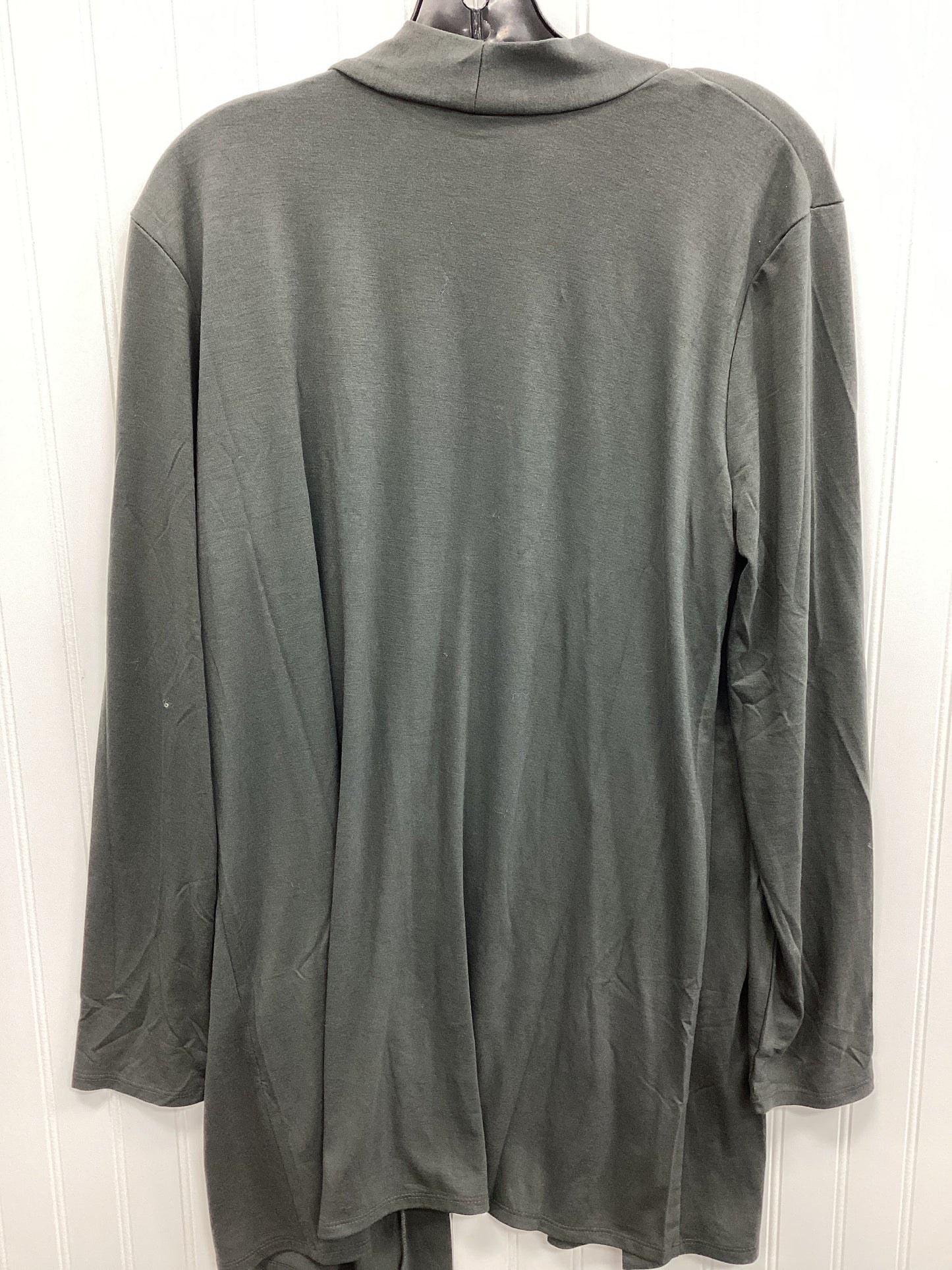 Blouse Ls By Zenana In Grey, Size:1X