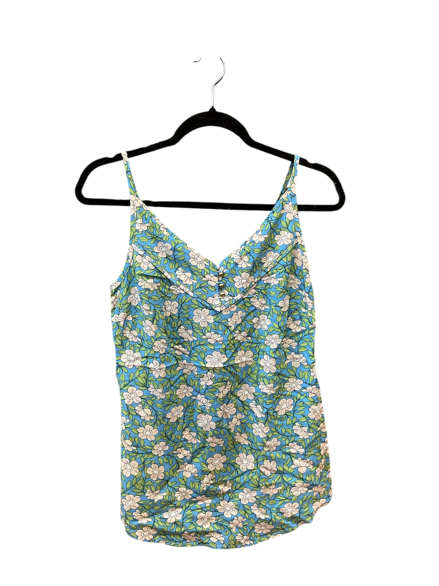 Top Sleeveless By Cabi In Blue & Green, Size:Xs