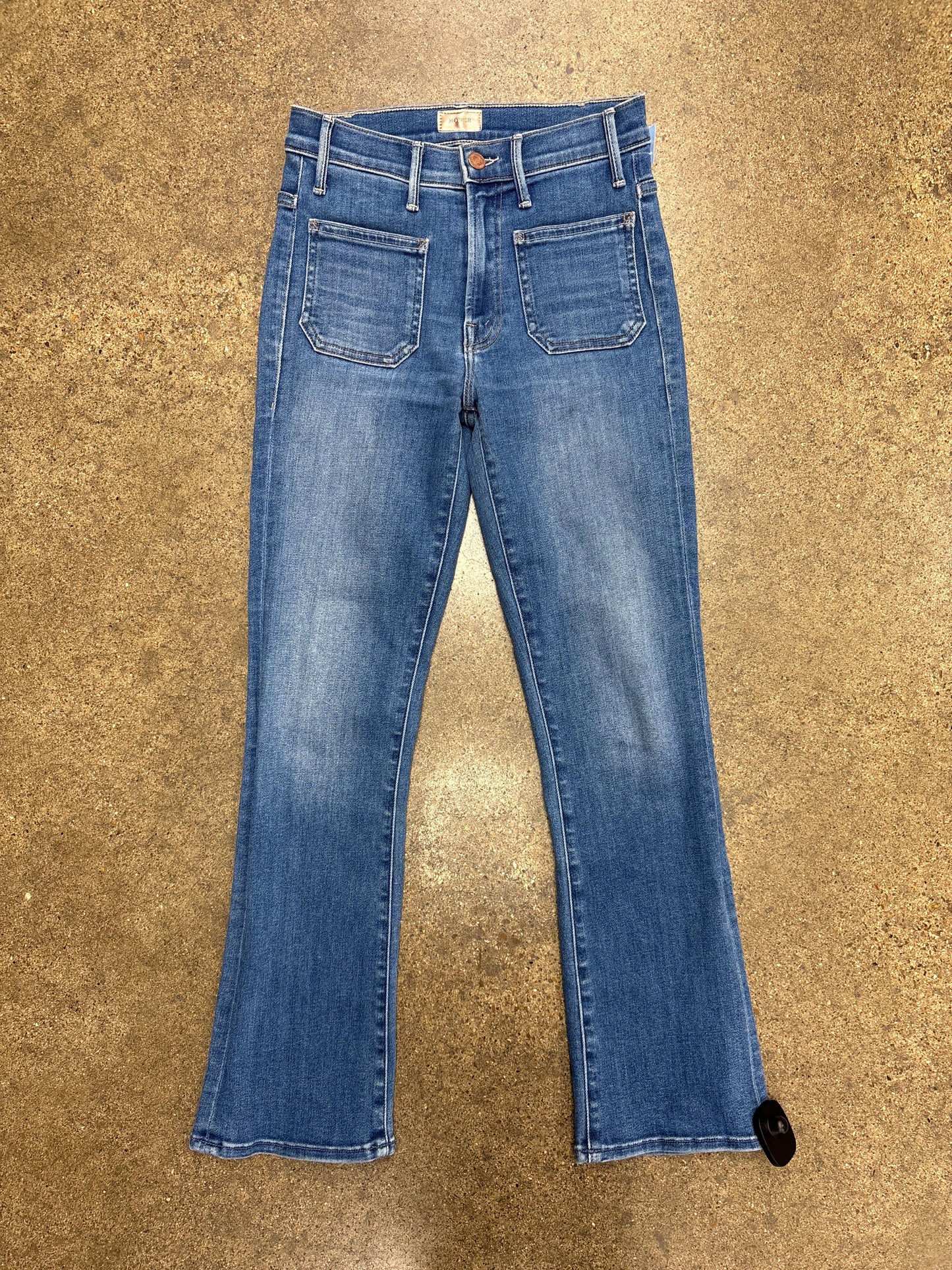 Jeans Boot Cut By Mother In Blue Denim, Size:2