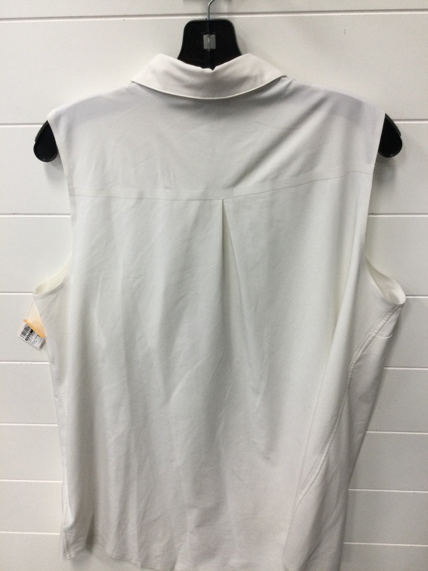 Top Sleeveless By Athleta In White, Size:L
