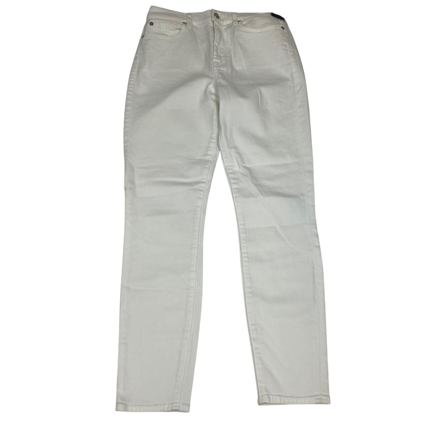 Jeans Designer By 7 For All Mankind In White Denim, Size:6
