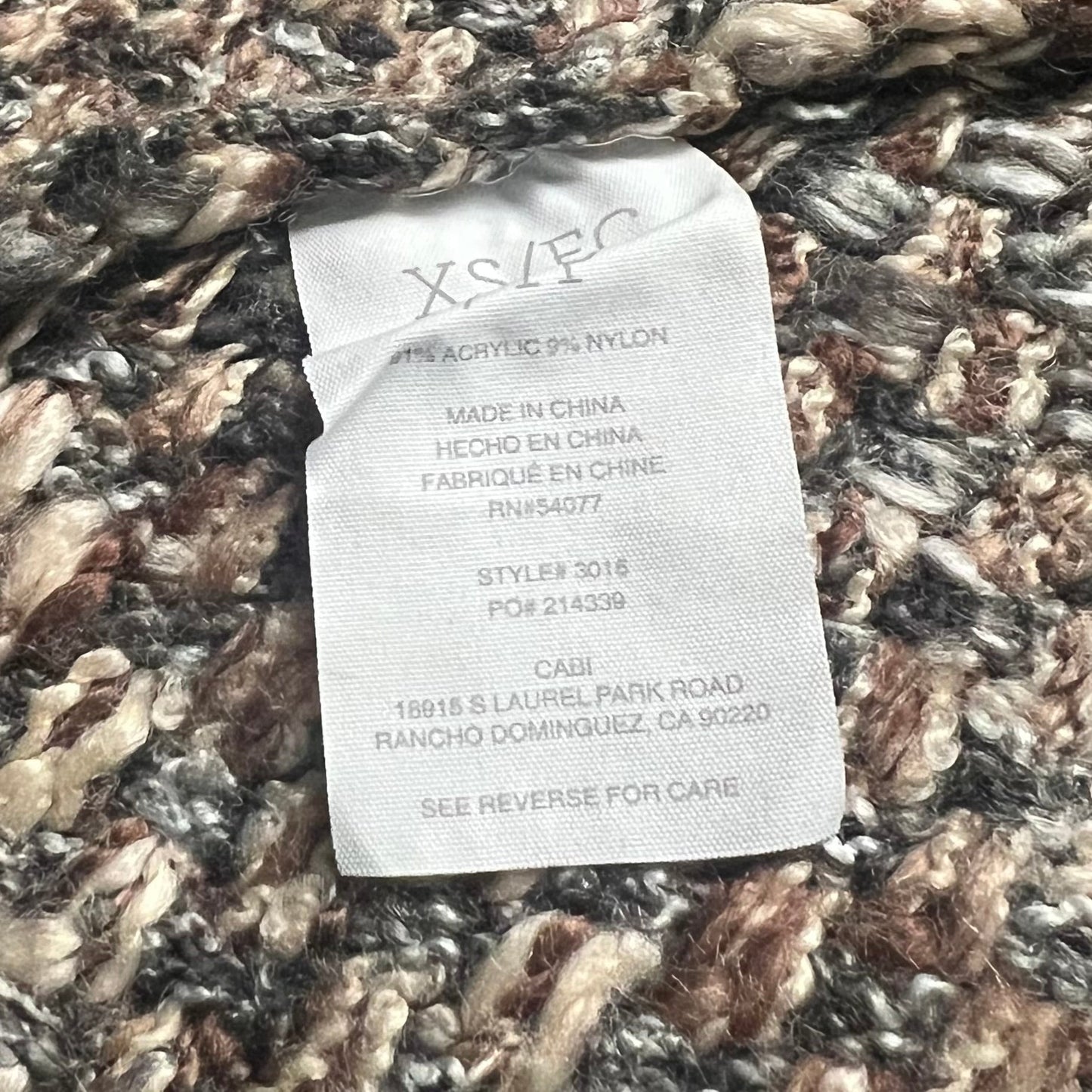 Sweater Cardigan By Cabi In Brown & Grey, Size: Xs