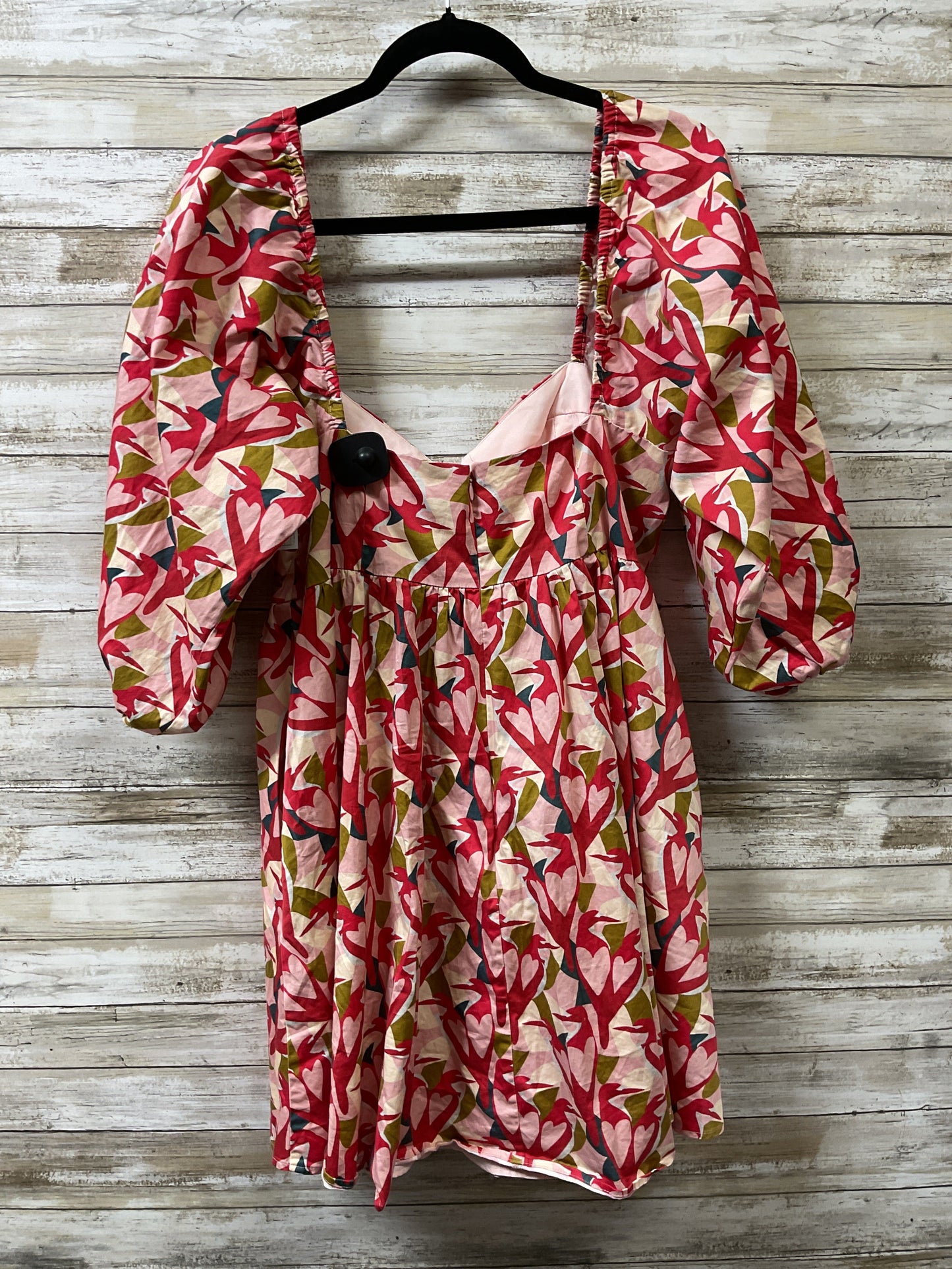 Dress Casual Short By Cmc In Pink & Red, Size:14