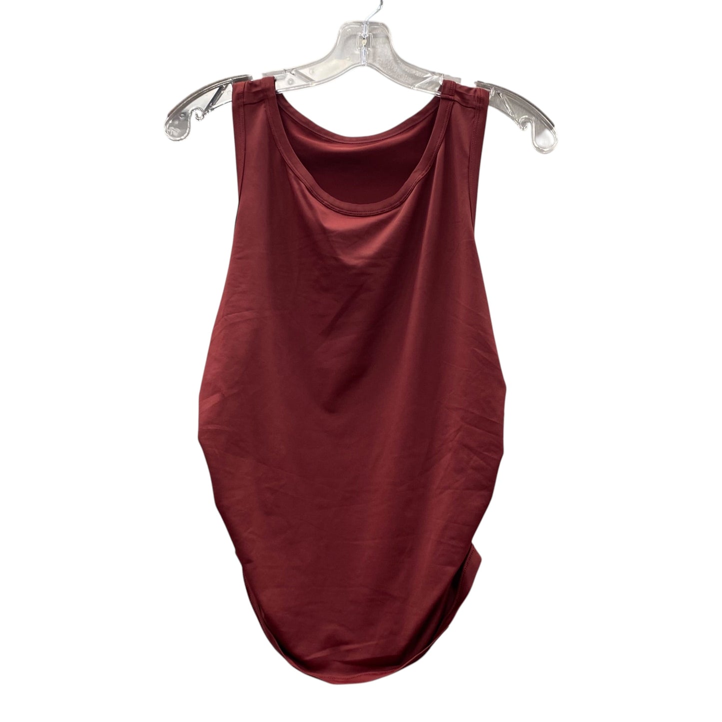 Top Sleeveless By Halara In Maroon, Size:L