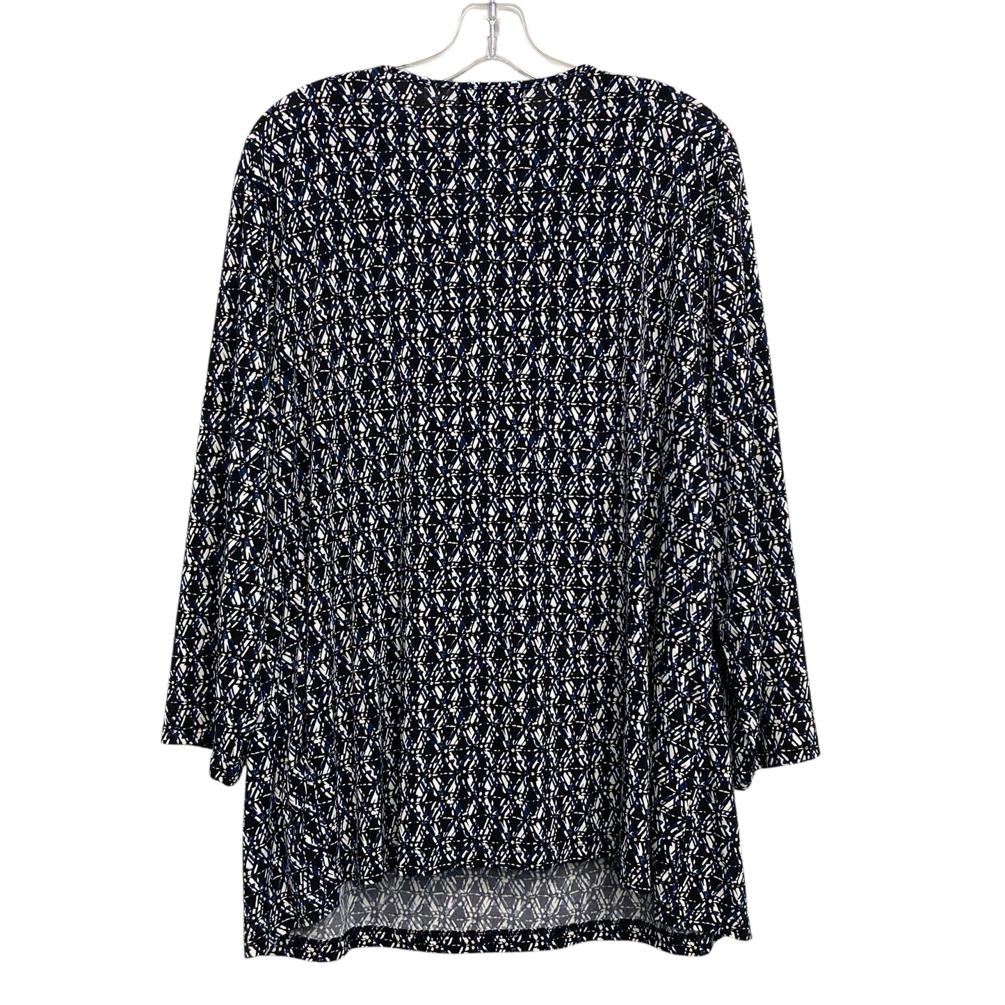 Top Ls By Liz Claiborne In Black & White, Size:3X