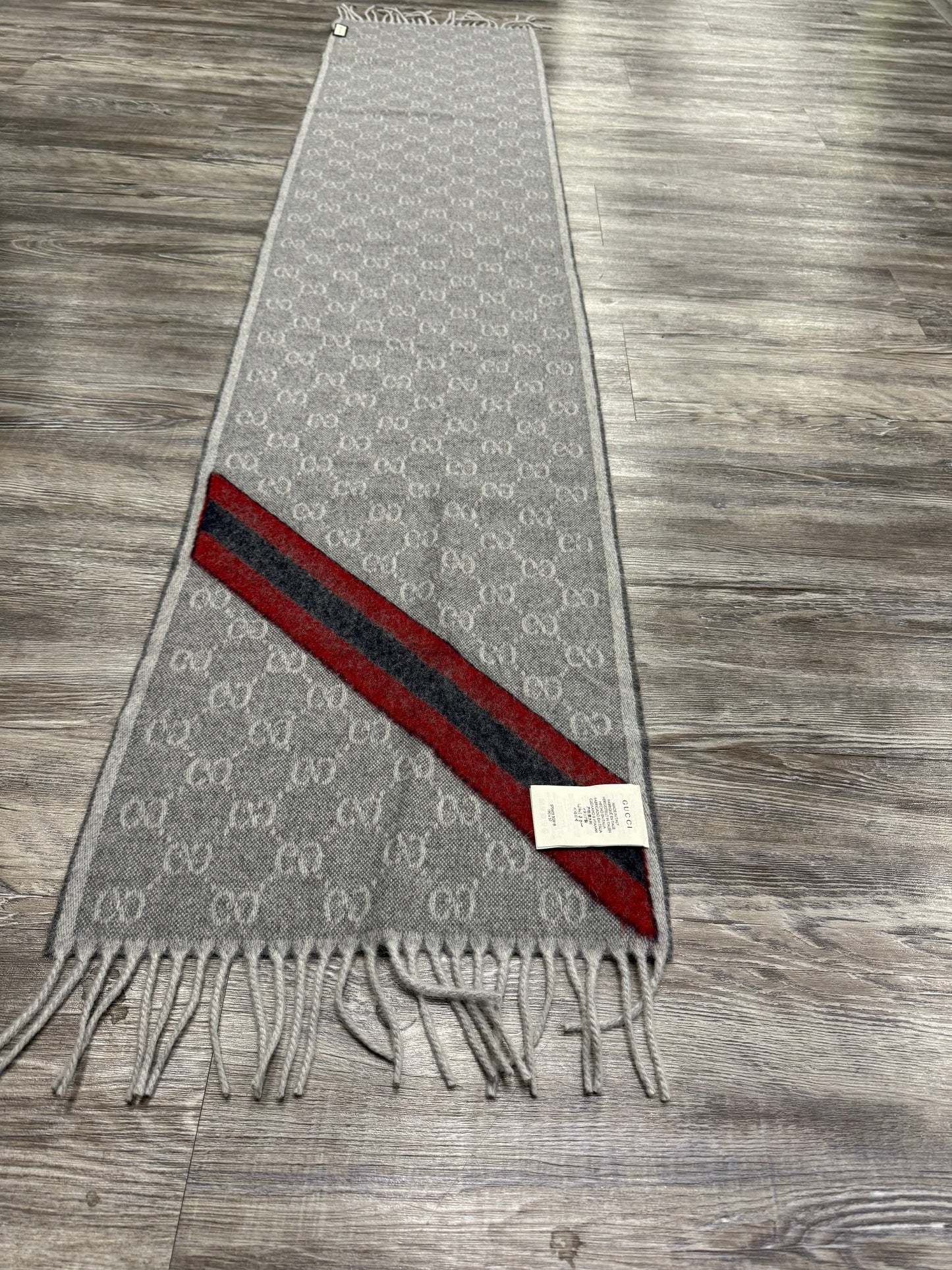 Scarf Luxury Designer By Gucci In Grey