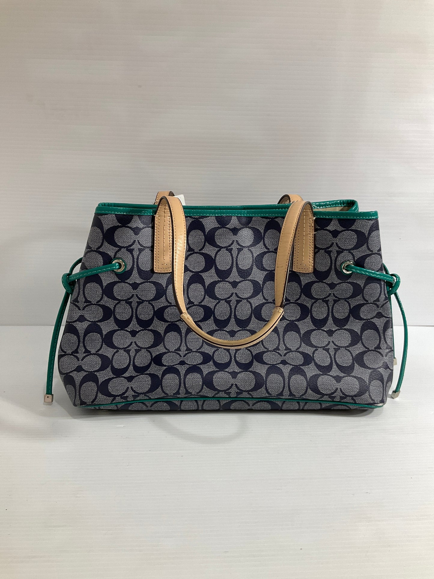 Handbag Designer By Coach In Blue, Size:Large