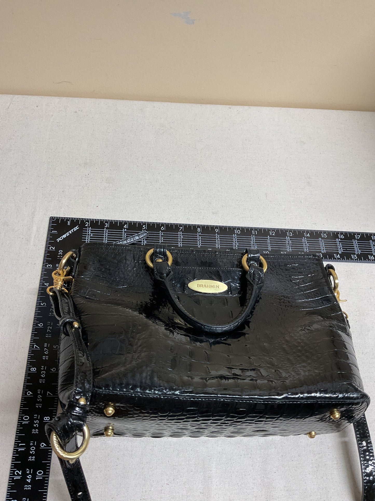 Handbag Designer By Brahmin In Black, Size:Medium
