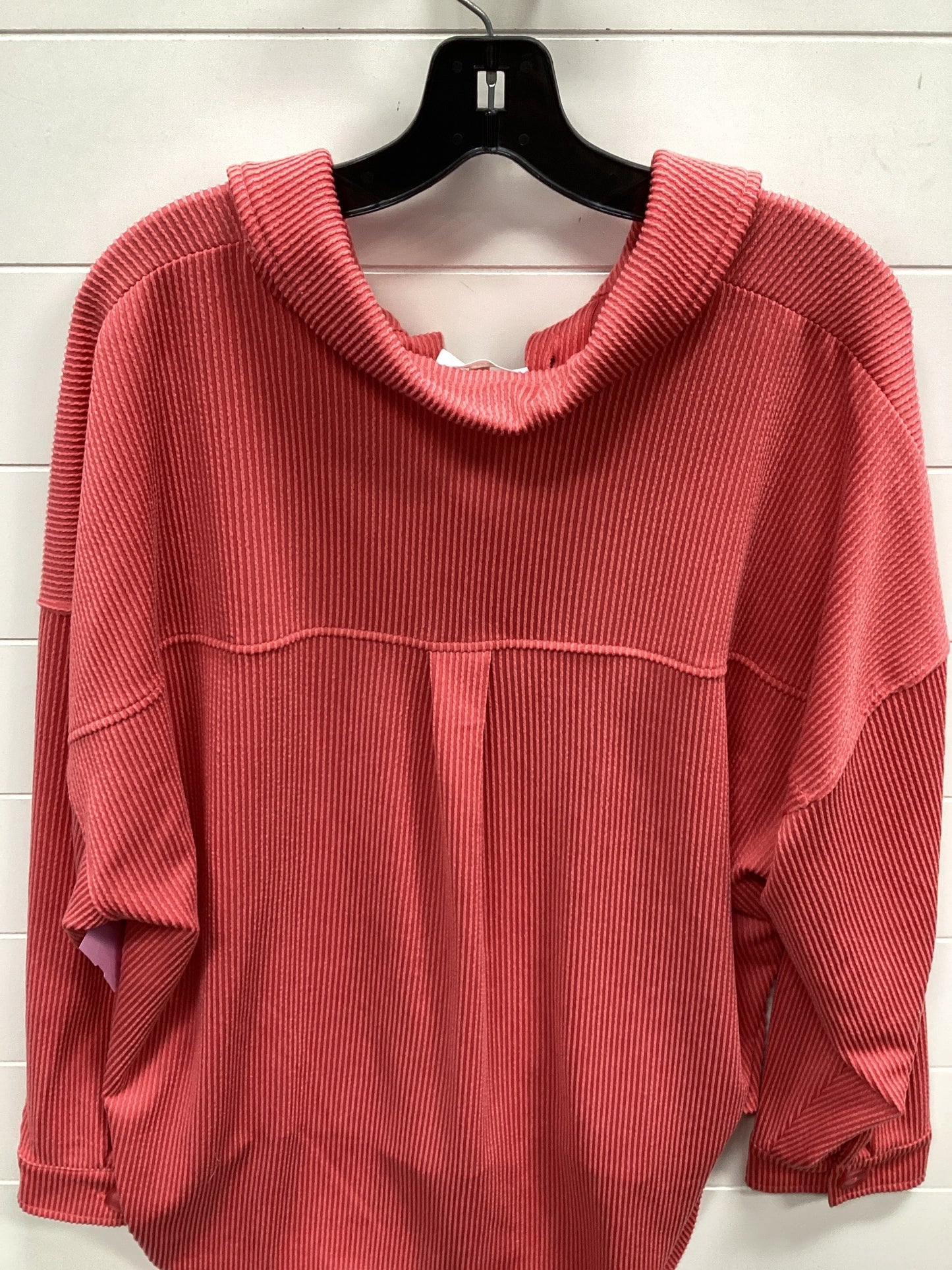 Jacket Shirt By Maurices In Coral, Size:1X