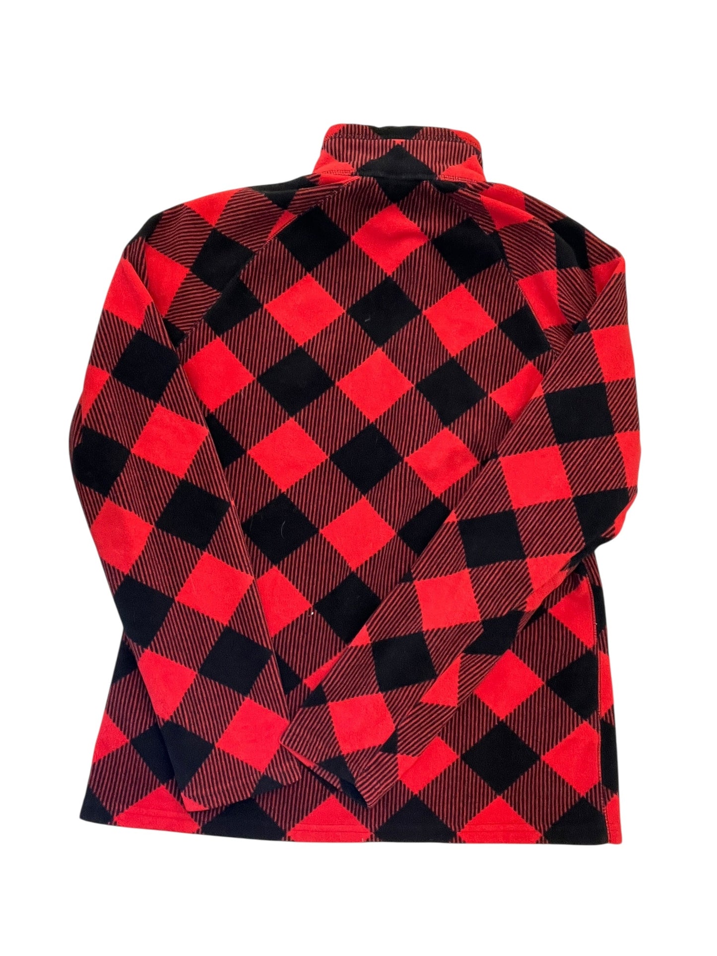 Sweatshirt Collar By Eddie Bauer In Black & Red, Size:M